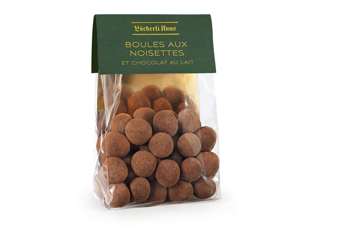 Läckerli huus Dragierte Haselnusskugeln – Milchschokolade – 160 g