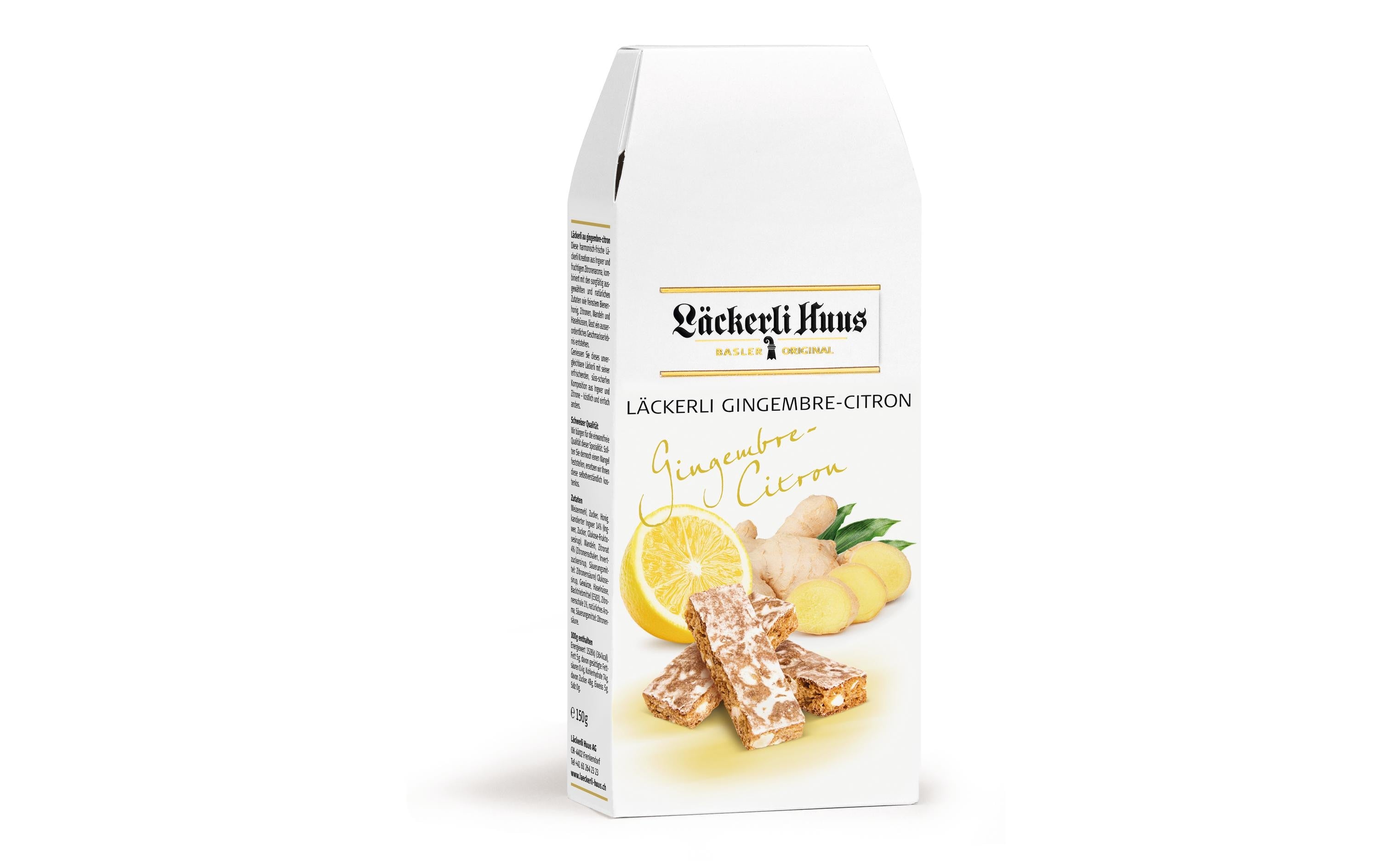 Läckerli huus Guetzli – Ingwer & Zitrone – 150 g