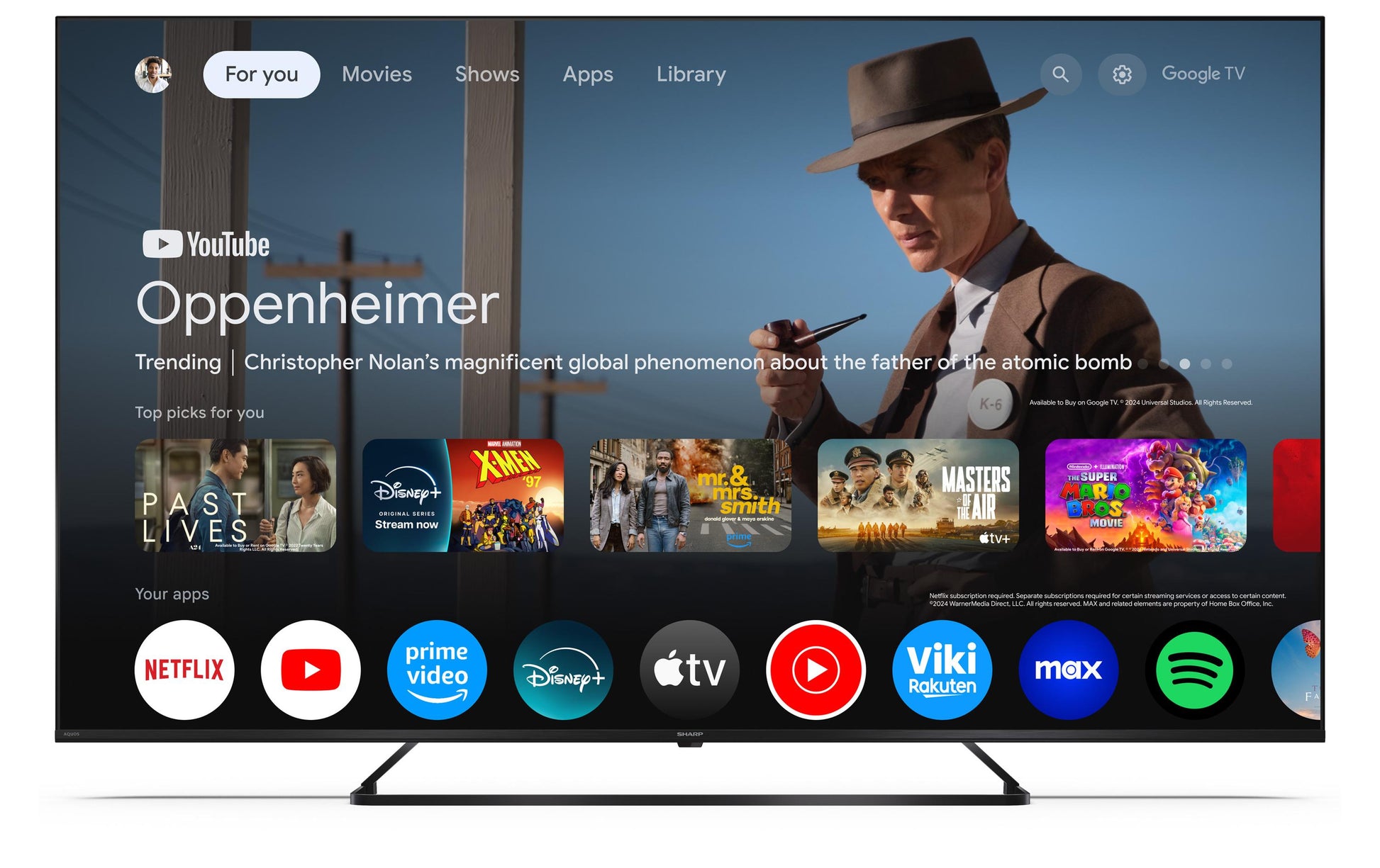 Sharp 65HP6465E – 65" TV – 4K UHD – QLED – Google TV