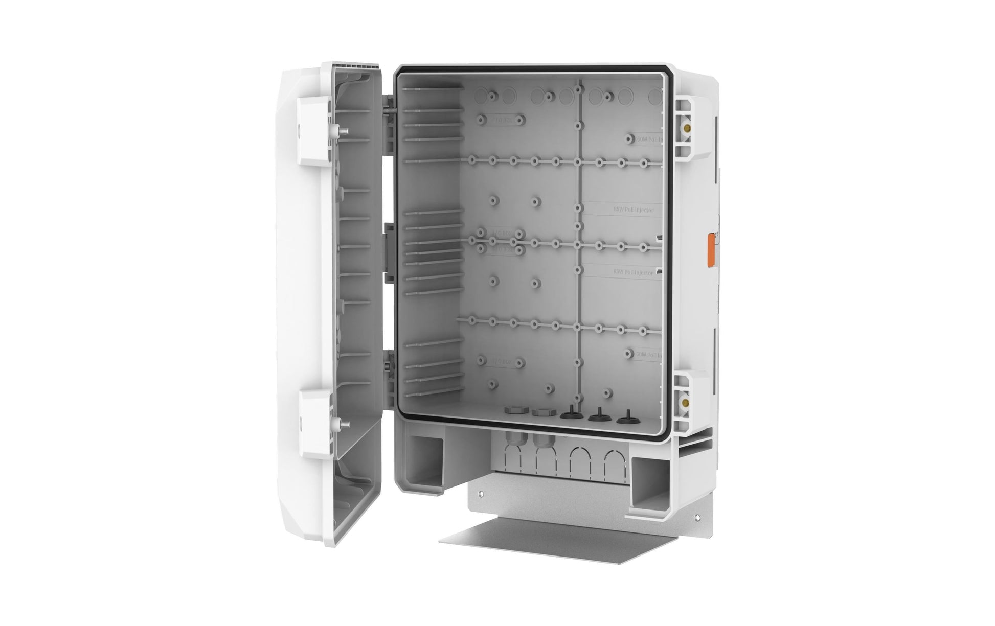 Hanwha SBP-150NBW Anschlussbox – Vandalismusschutz, Aussenbereich – für SBP-250WMW, SBP-156WMW, SBP-400WMW u. a. – Weiss