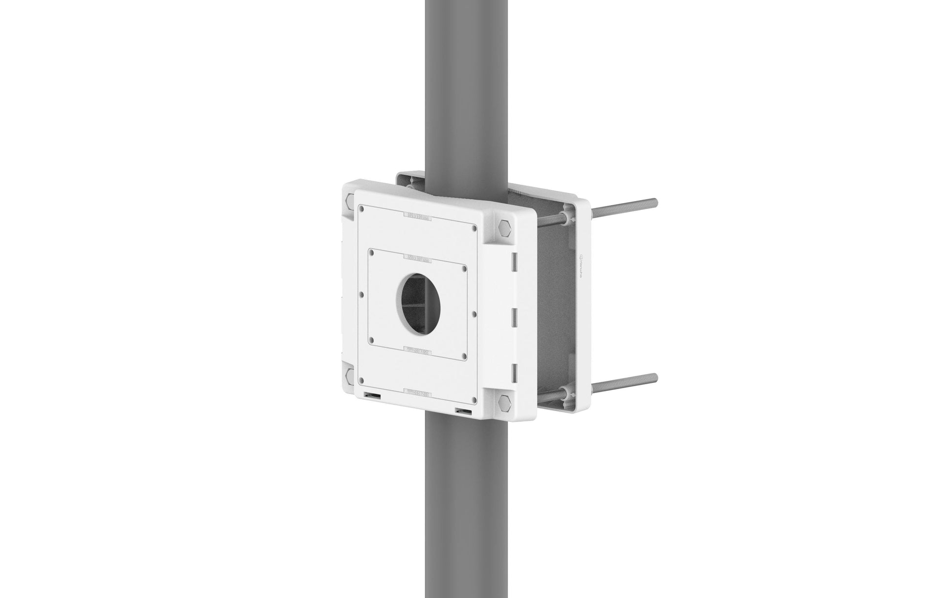Hanwha SBP-150PMW Masthalterung – Draussen, Stangenø 80–200 mm – für SBP-150NBW – Weiss