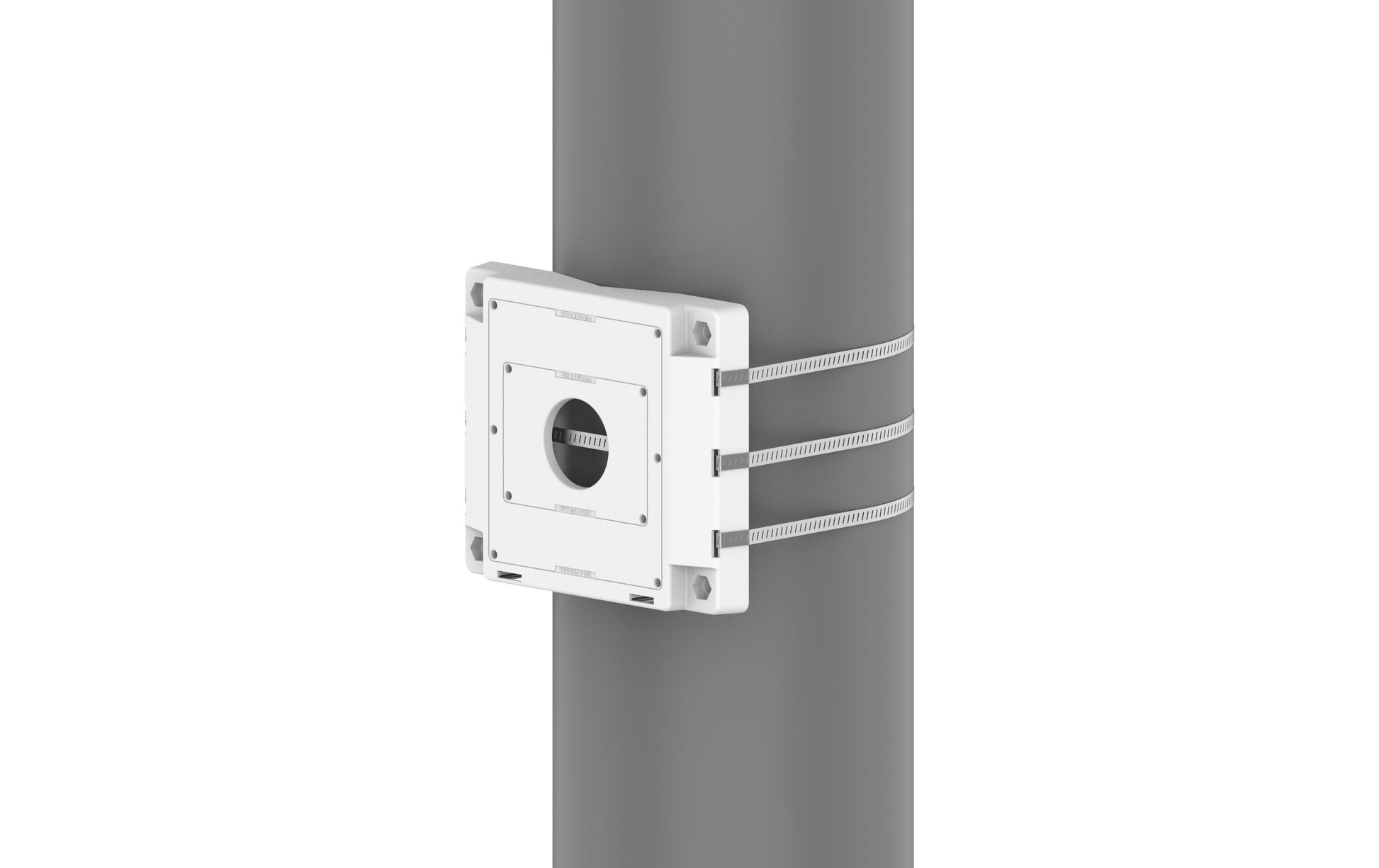 Hanwha SBP-150PMW Masthalterung – Draussen, Stangenø 80–200 mm – für SBP-150NBW – Weiss