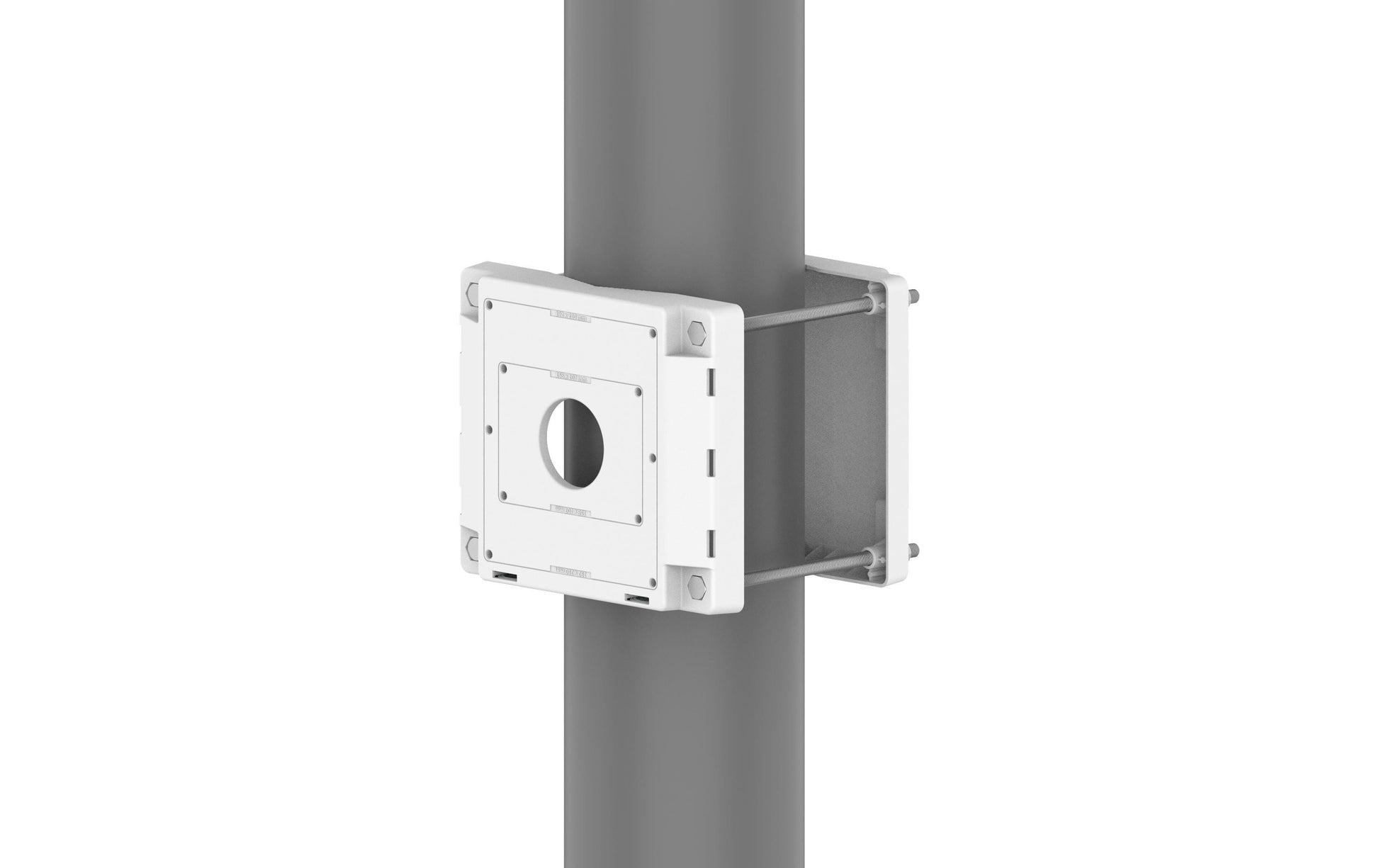 Hanwha SBP-150PMW Masthalterung – Draussen, Stangenø 80–200 mm – für SBP-150NBW – Weiss