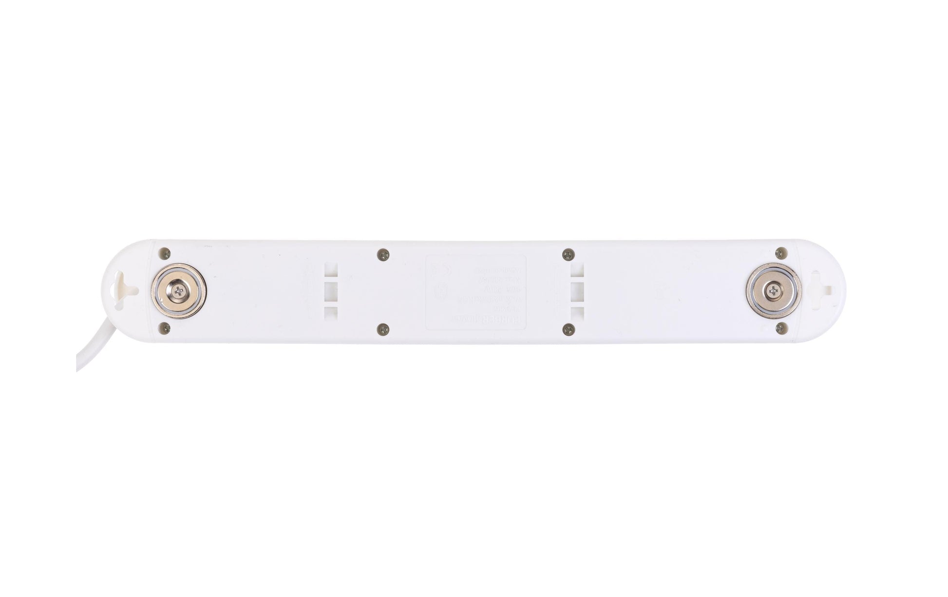 FURBER.power Steckdosenleiste, 7×T13, mit beleuchtetem Schalter, 3 m, Eingang T12 – Weiss