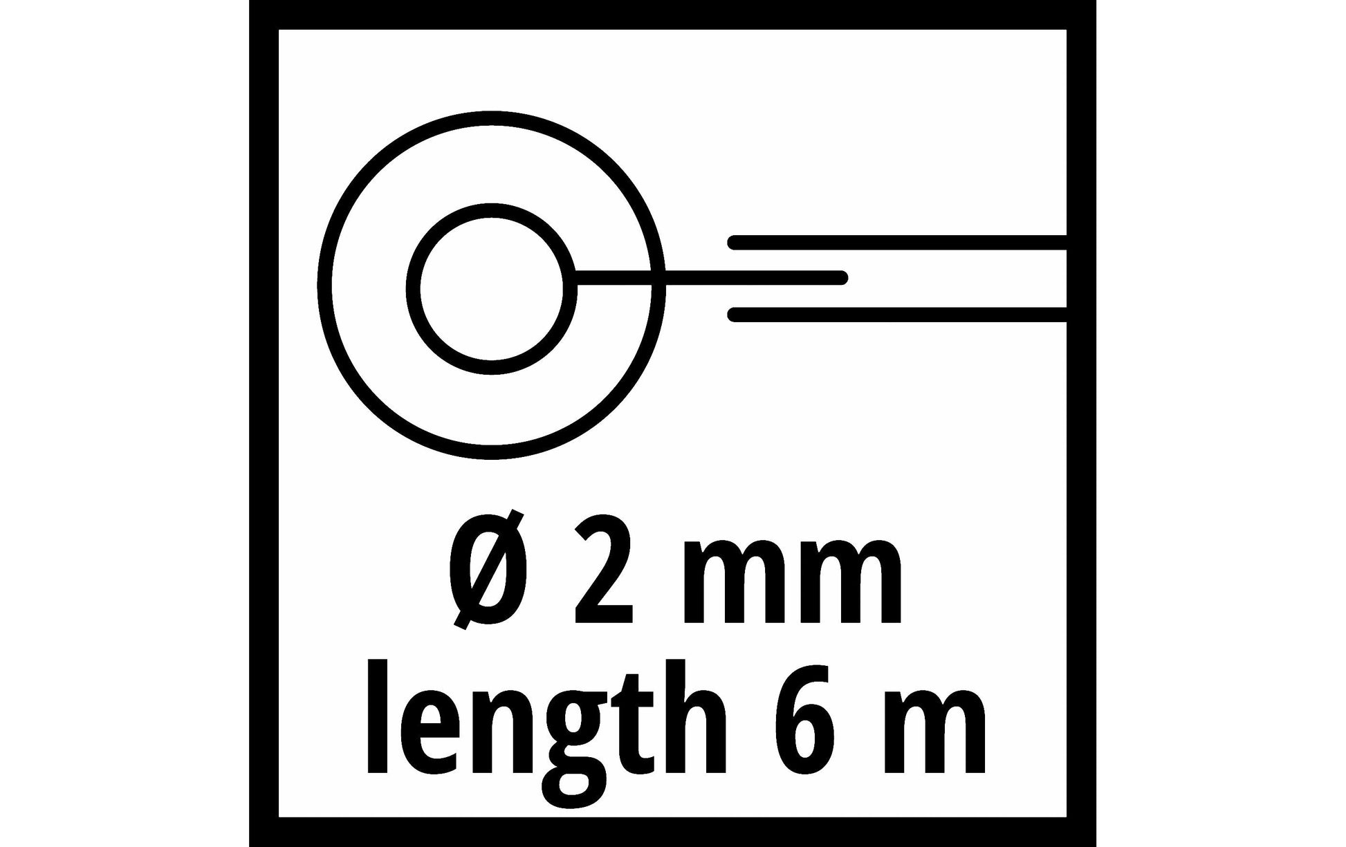 Einhell Fadenspule 2,0 mm × 6 m Nylon – für Rasentrimmer – für PXC (PROFESSIONAL)