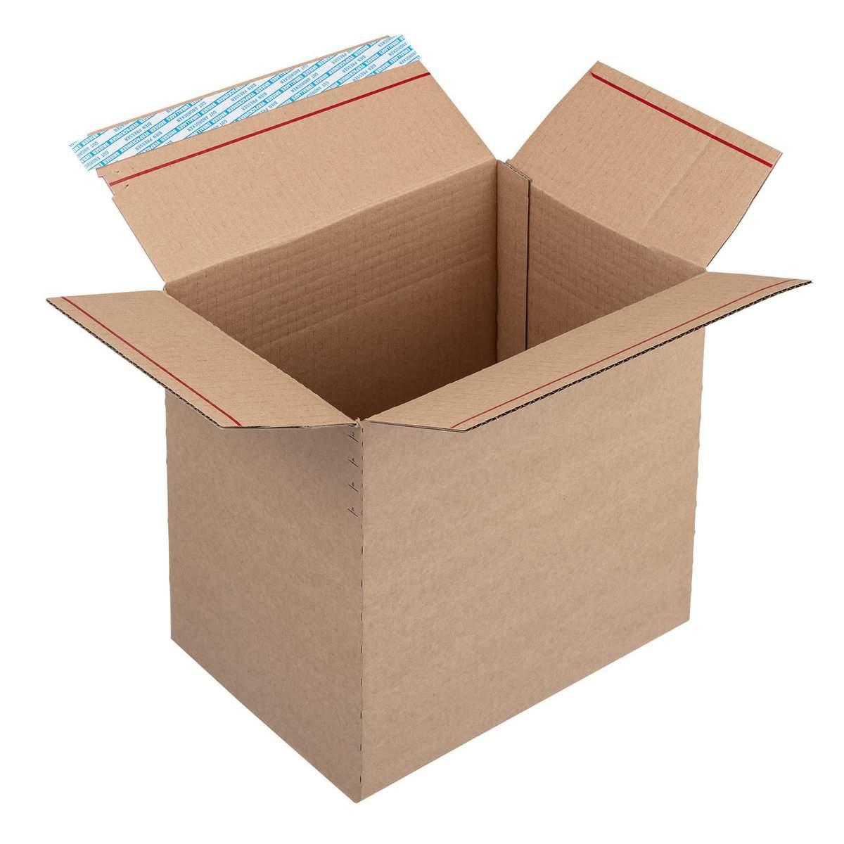 Brieger Versandkarton VARIBOX – 445 × 315 × 130 mm, 2-wellig, selbstklebend, braun