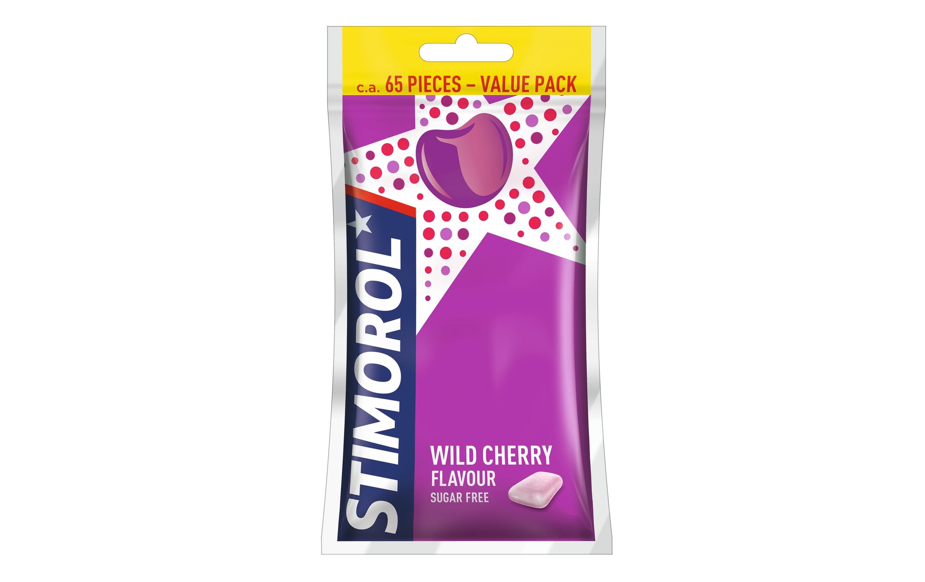 Stimorol Kaugummi – Wild Cherry XL, zuckerfrei – 91 g