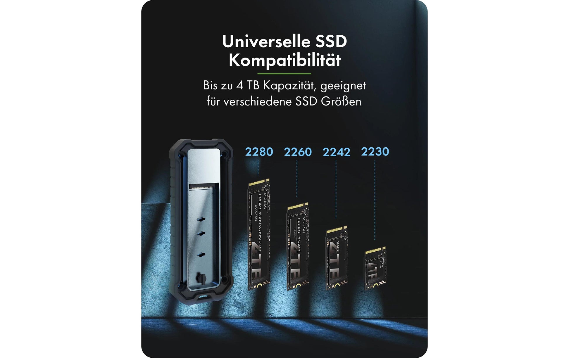 RaidSonic ICY BOX IB-1827MCP-C31 – 1-Schacht externes M.2-Gehäuse – für M.2 (NVMe, SATA)