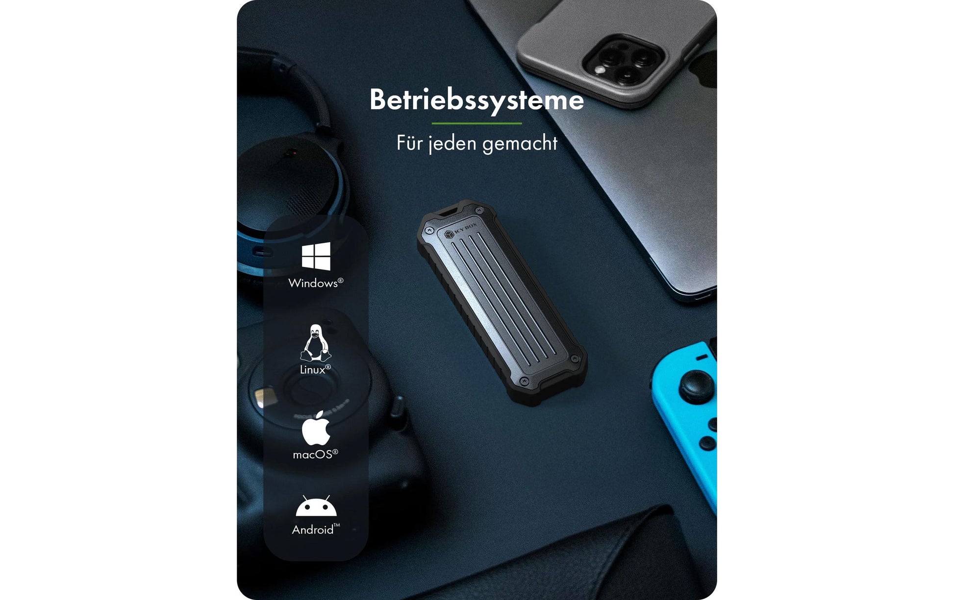 RaidSonic ICY BOX IB-1827MCP-C31 – 1-Schacht externes M.2-Gehäuse – für M.2 (NVMe, SATA)