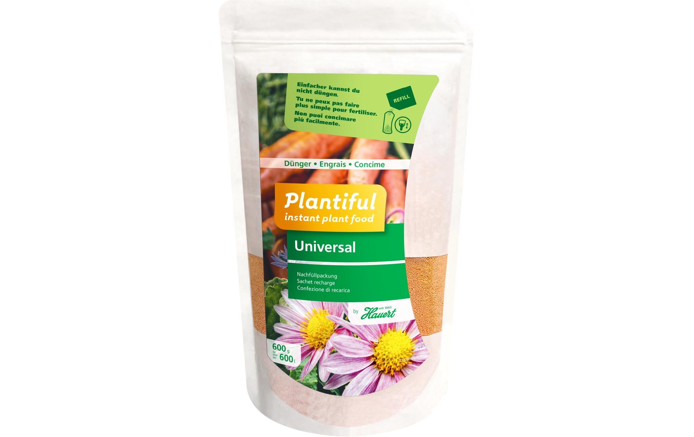 Hauert Dünger, Plantiful Universal Nachfüllpack, 0,6 kg, Granulat, Universal
