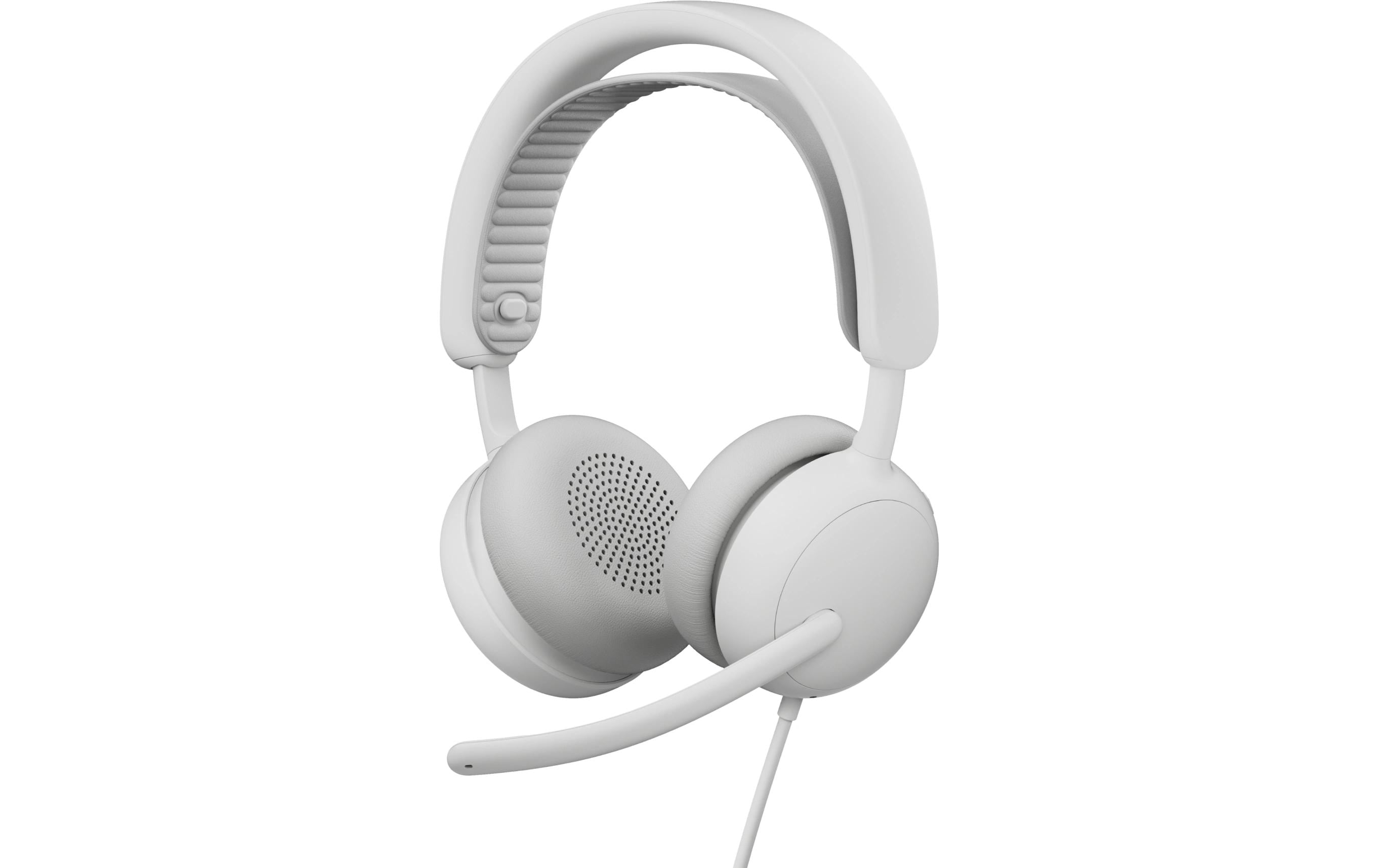 Logitech Zone Wired 2 Office-Headset – On-Ear, Stereo, Kabel, USB-A & USB-C, ANC, Weiss