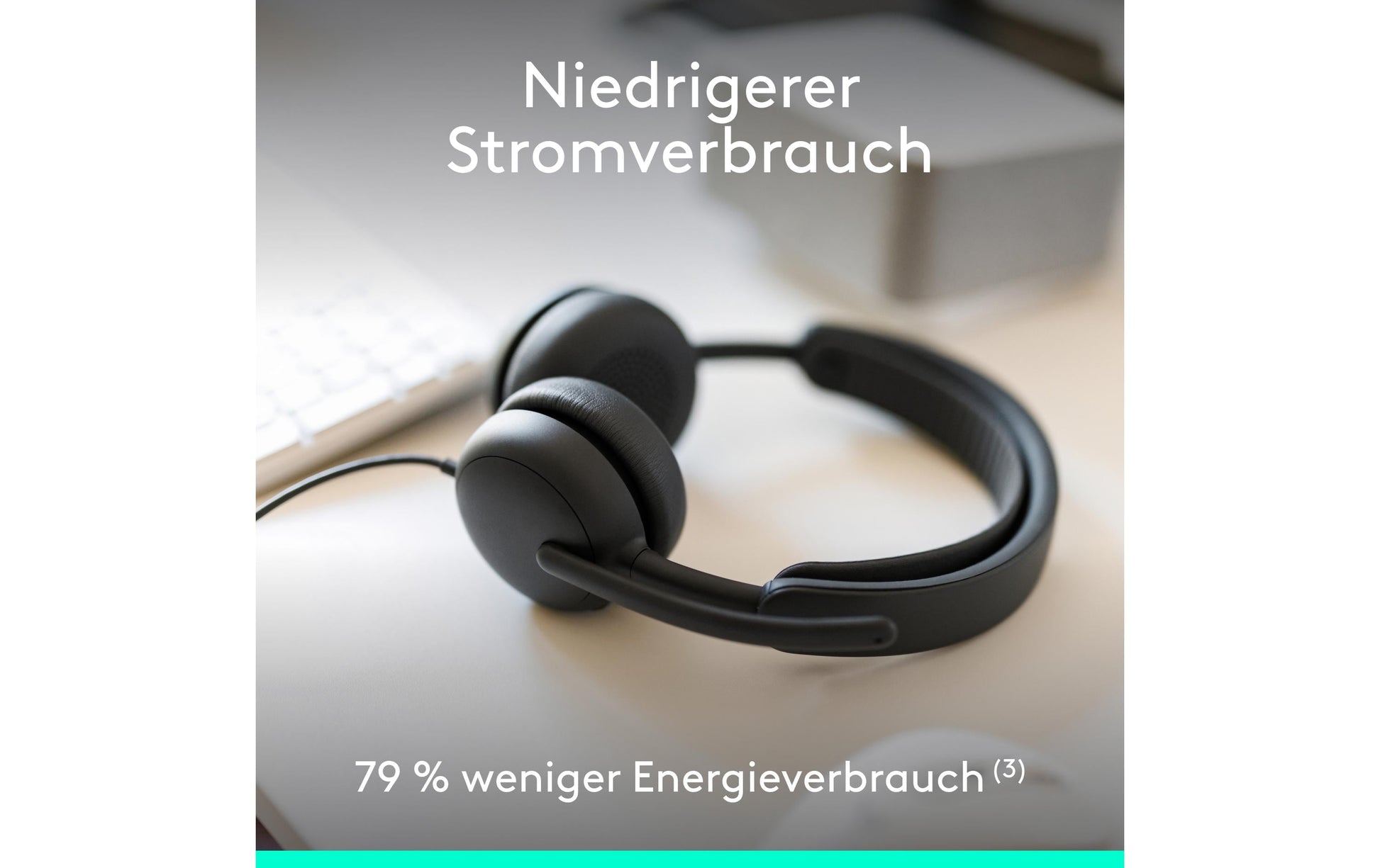 Logitech Zone Wired 2 Office-Headset – On-Ear, Stereo, Kabel (USB-A/USB-C), ANC, Graphit