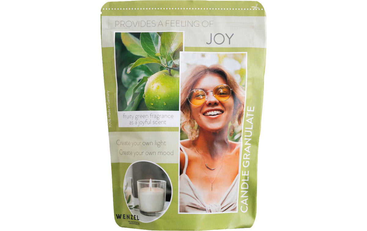 Wenzel kerzen Wenzel Wachsgranulat – Aloe Vera – 400 g, 4 Dochte – Wachs, Weiss
