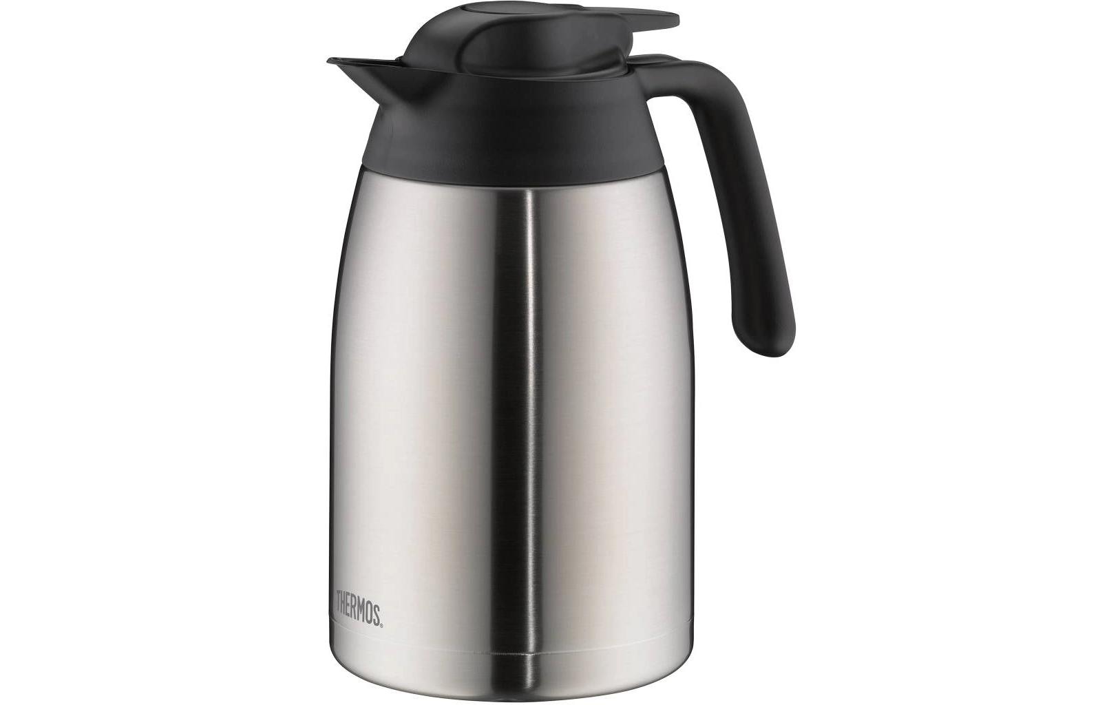 Thermoskanne – 1,5 l, Ø 12,5 cm, H 20,8 cm, Edelstahl, Silber, auslaufsicher, vakuumisoliert