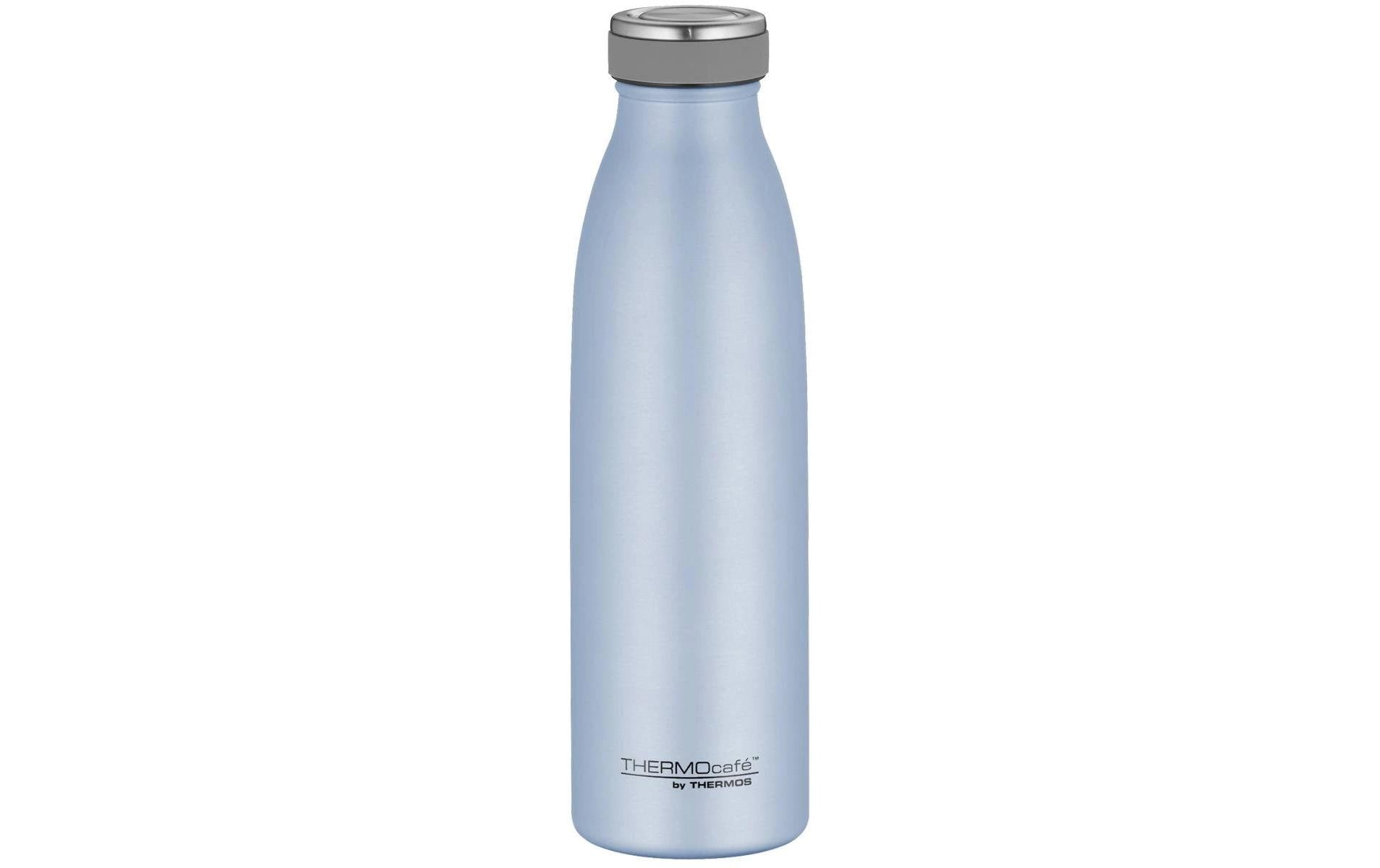 Thermos TC Isolierflasche 500 ml – Doppelwandig 10 h Heiss / 24 h Kalt, Edelstahl, Schraubdeckel, Blau
