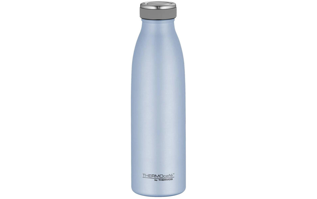 Thermos TC Isolierflasche 500 ml – Doppelwandig 10 h Heiss / 24 h Kalt, Edelstahl, Schraubdeckel, Blau