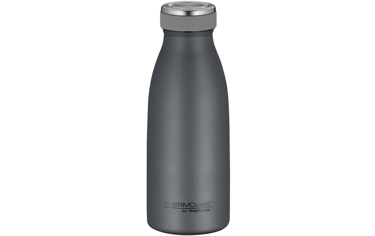 Thermos TC Isolierflasche 350 ml – Doppelwandig 10 h Heiss / 24 h Kalt, Edelstahl, Schraubdeckel
