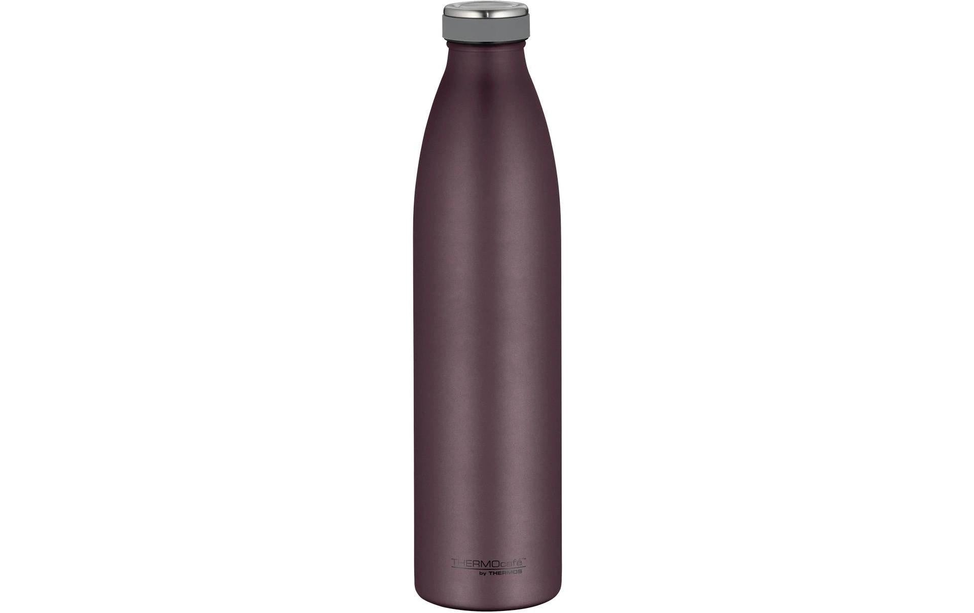 Thermos TC Isolierflasche 1 l – Doppelwandig 10 h heiss/24 h kalt, Edelstahl, Braun