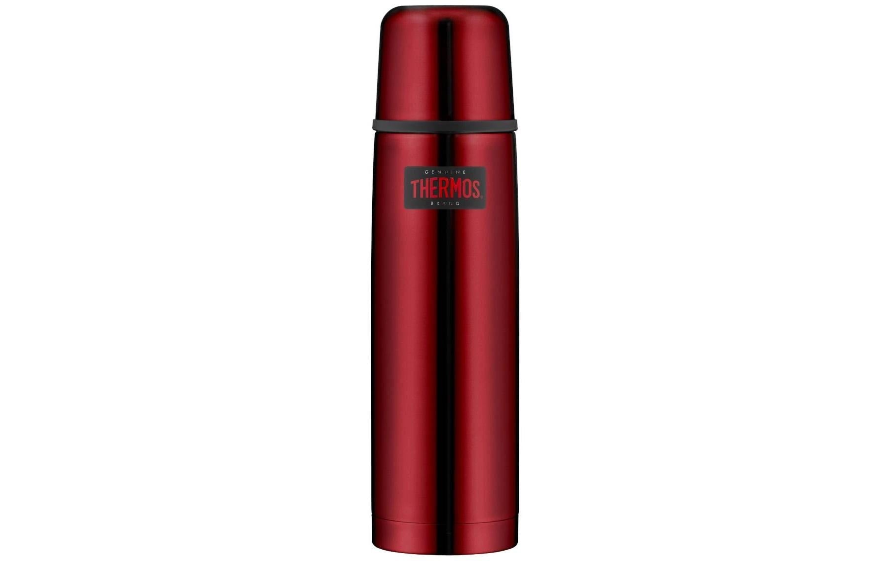Thermos Light & Compact Isolierflasche 750 ml – Doppelwandig, Edelstahl, Schraubdeckel, Cranberry
