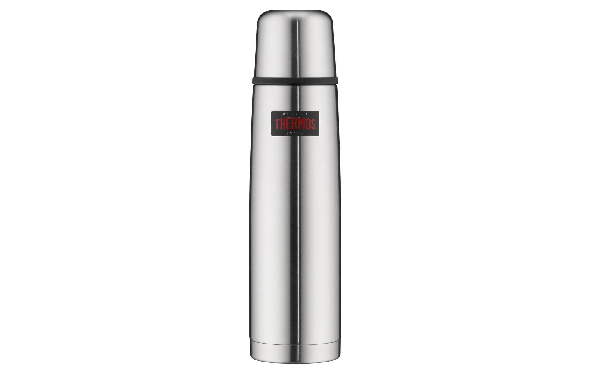 Thermos Light & Compact Isolierflasche 1 l – Doppelwandig, Edelstahl, Schraubdeckel