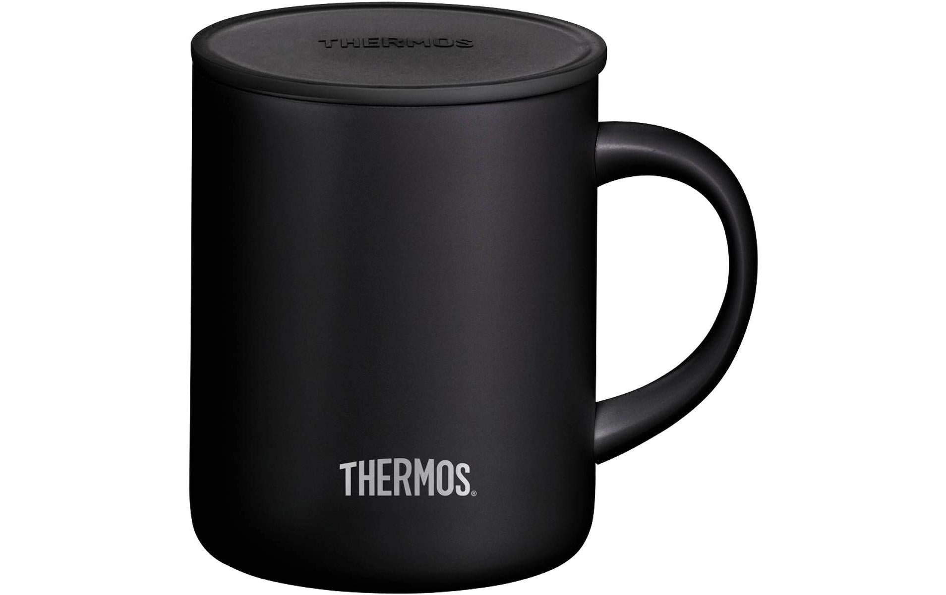 Thermos Longlife Cup Thermobecher 350 ml – doppelwandig 10 h heiss/24 h kalt, Edelstahl, schwarz