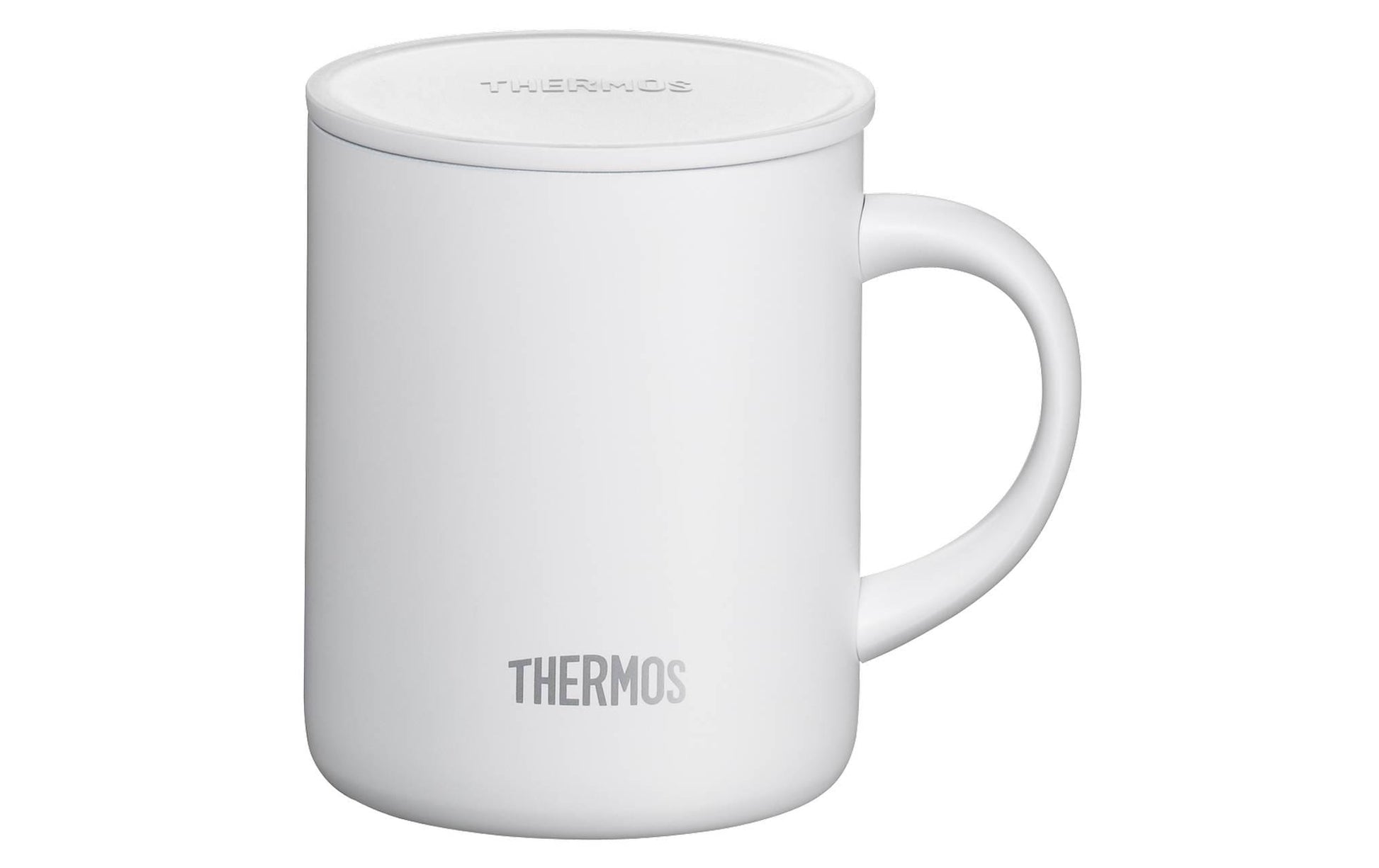 Thermos Longlife Cup Thermobecher 350 ml – doppelwandig 10 h heiss/24 h kalt, Edelstahl, Weiss
