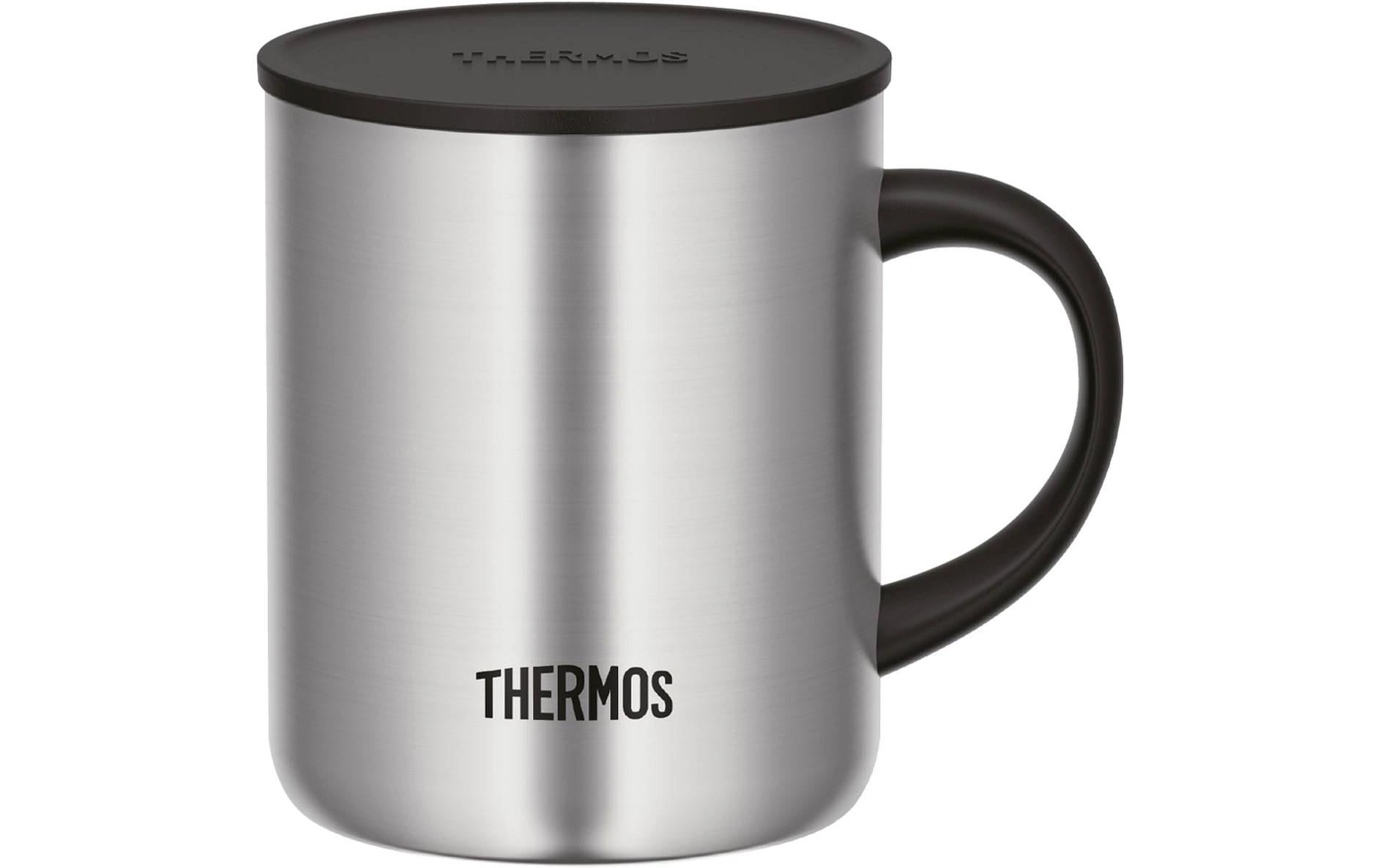 Thermos Longlife Cup Thermobecher 350 ml – doppelwandig 10 h heiss/24 h kalt, Edelstahl, Silber