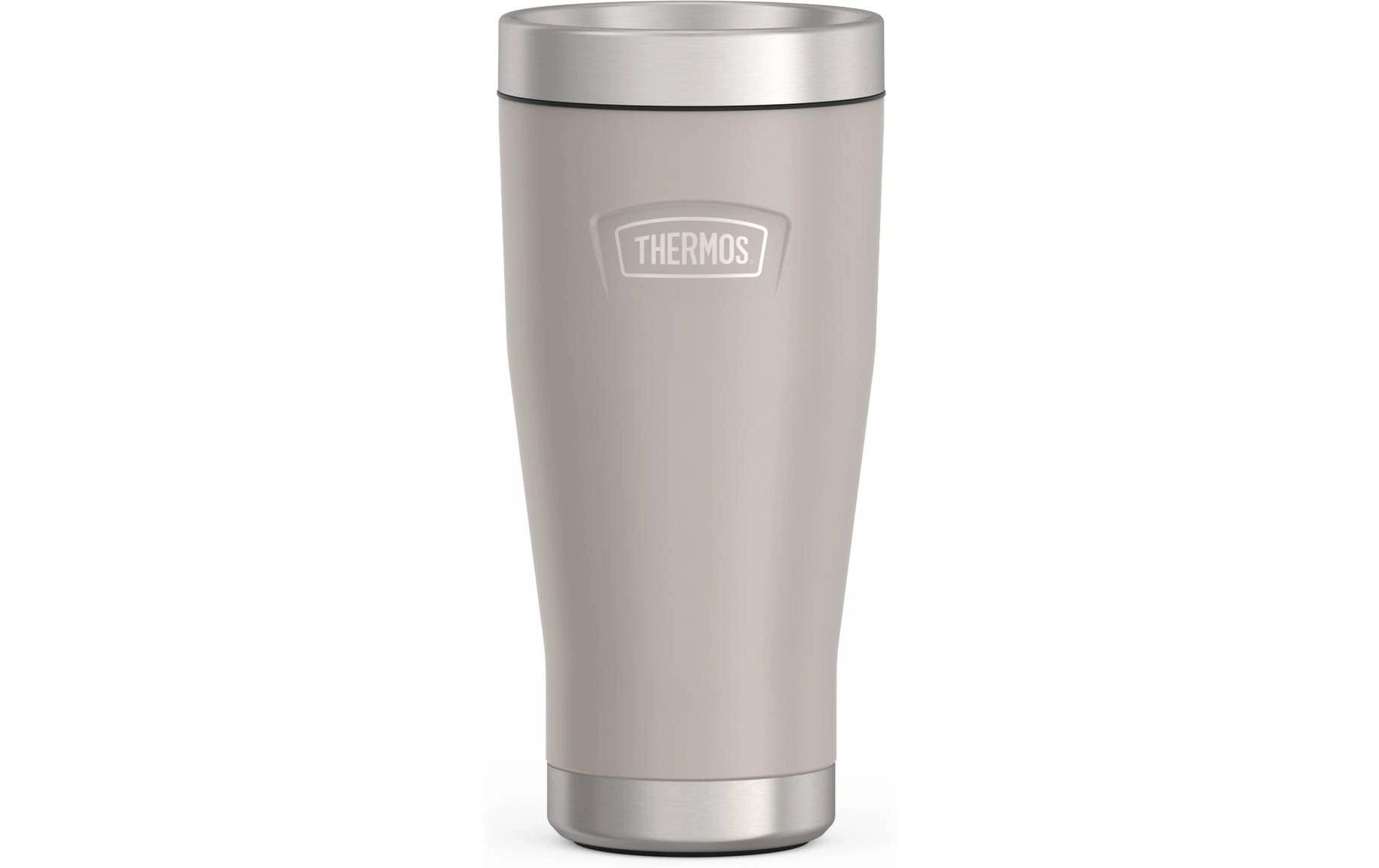 Thermos ICON Thermobecher 470 ml – doppelwandig 10 h heiss/24 h kalt, Edelstahl, Sand