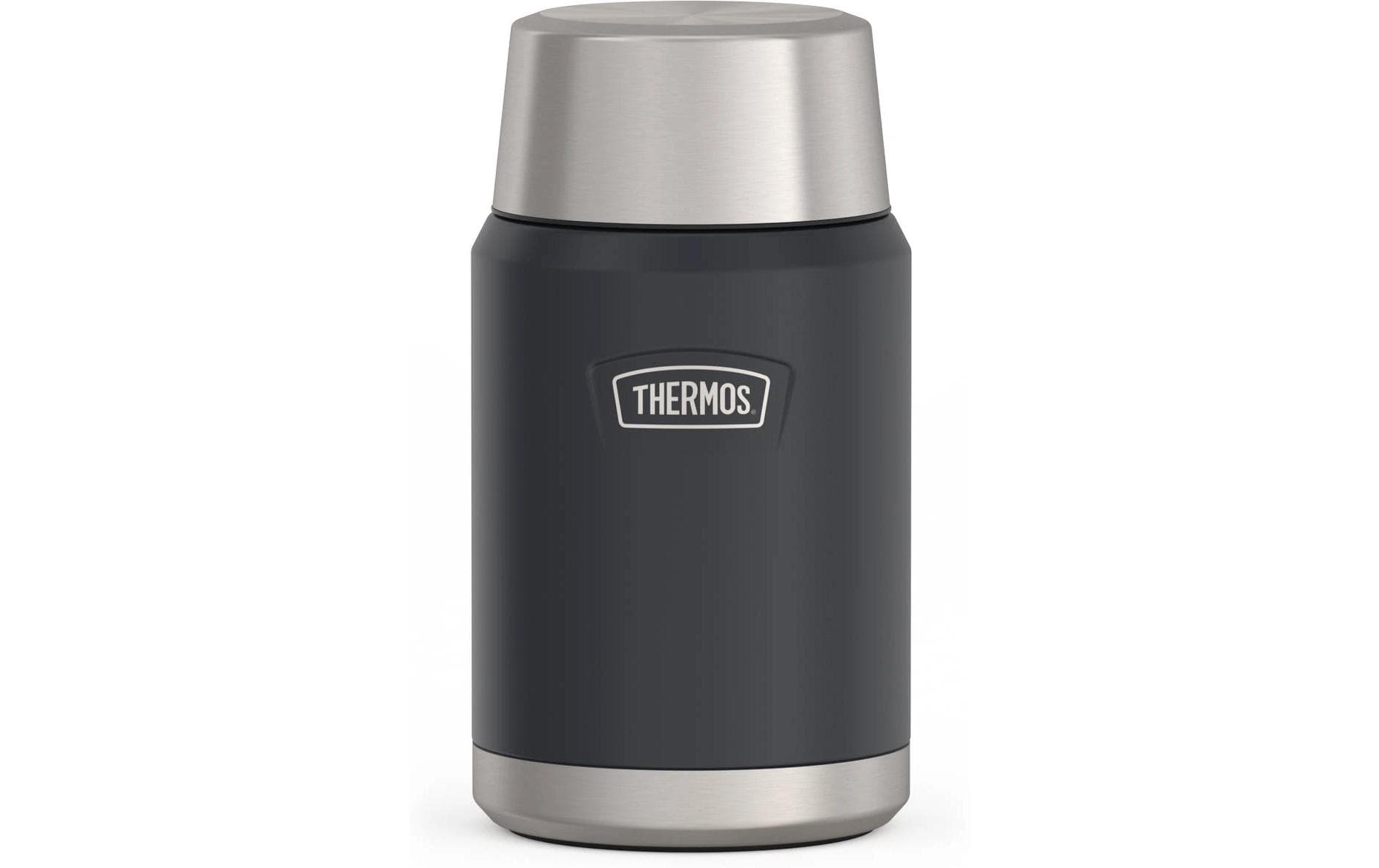 Thermos Foodbehälter – isoliert, doppelwandig, Schraubverschluss – 0,7 l – grau, Edelstahl
