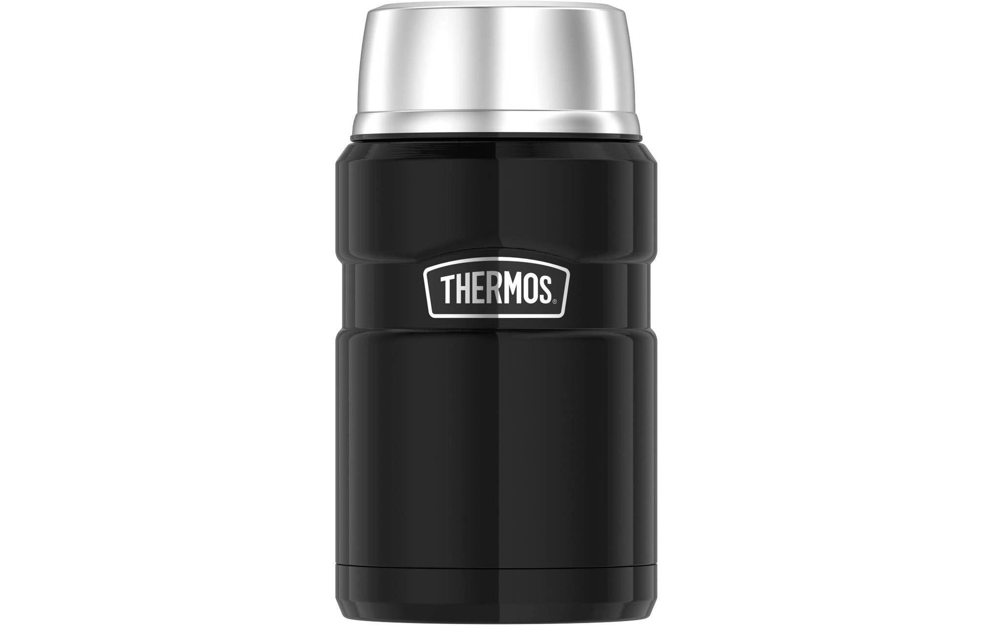 Thermos Thermobehälter STAINLESS KING – 0,71 l, isoliert – Ø 94 mm × 187 mm – schwarz – Edelstahl