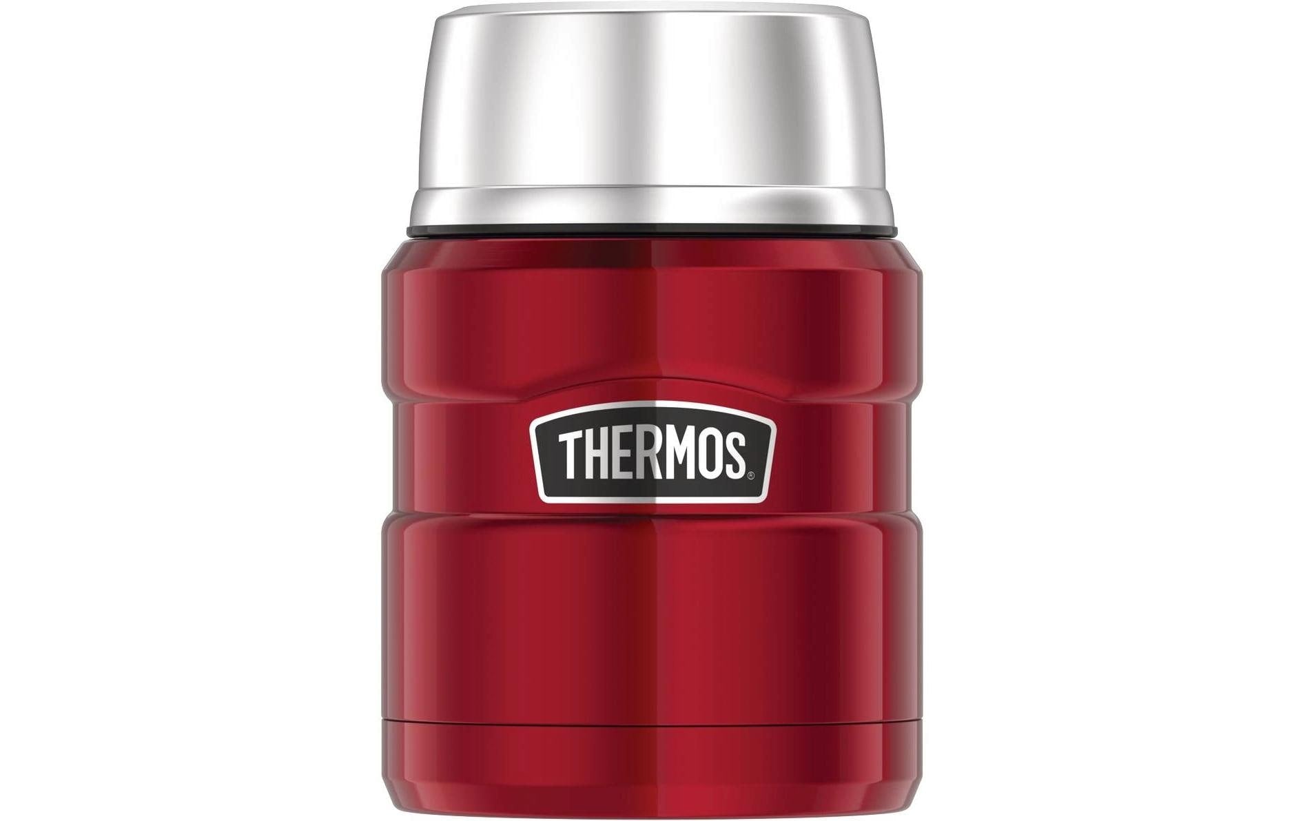 Thermos Foodbehälter STAINLESS KING – 470 ml, Ø 9,7 cm, Edelstahl, Rot, Schraubverschluss, vakuumisoliert