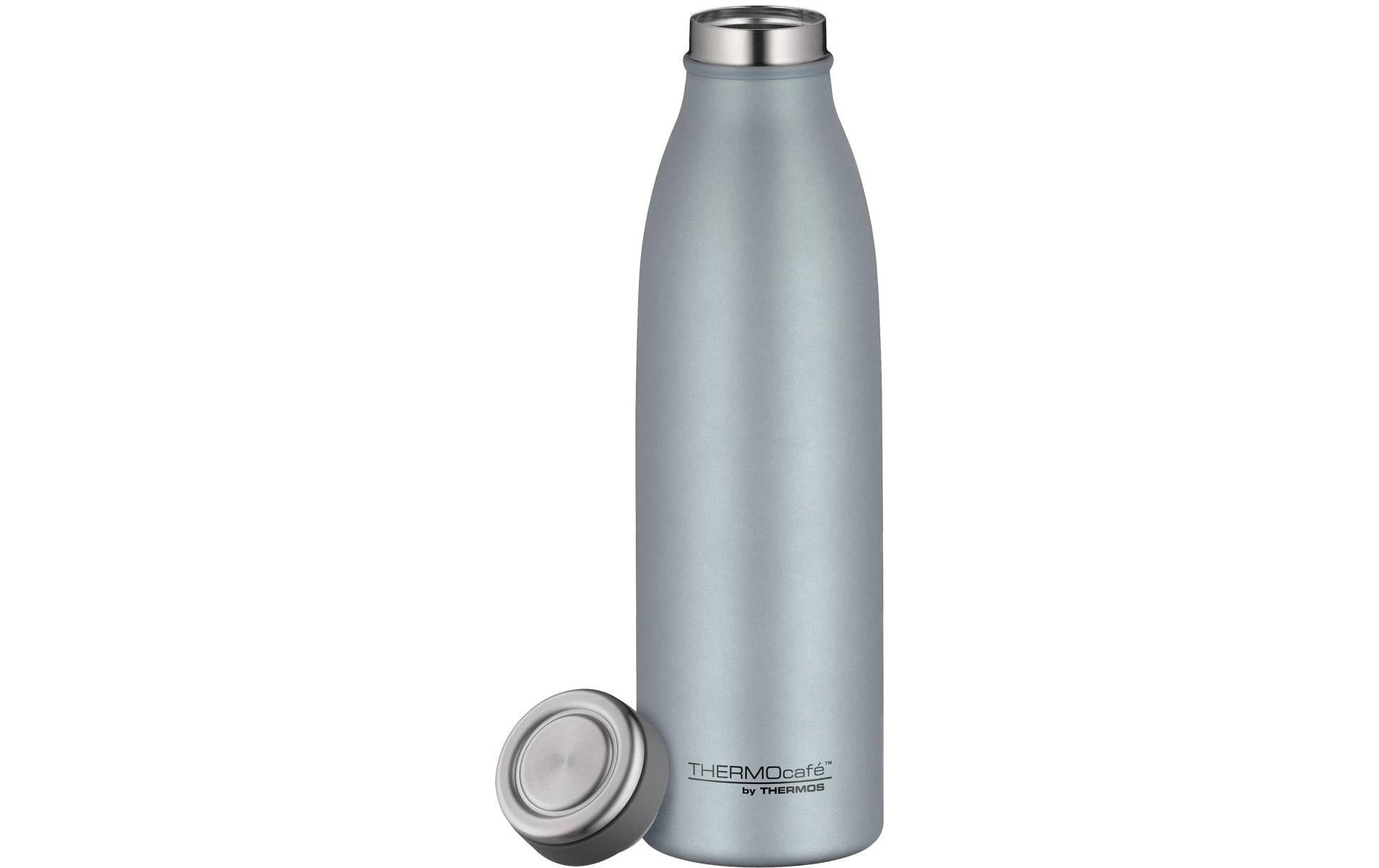 Thermos TC Isolierflasche 500 ml – Doppelwandig 10 h Heiss / 24 h Kalt, Edelstahl, Schraubdeckel, Hellblau