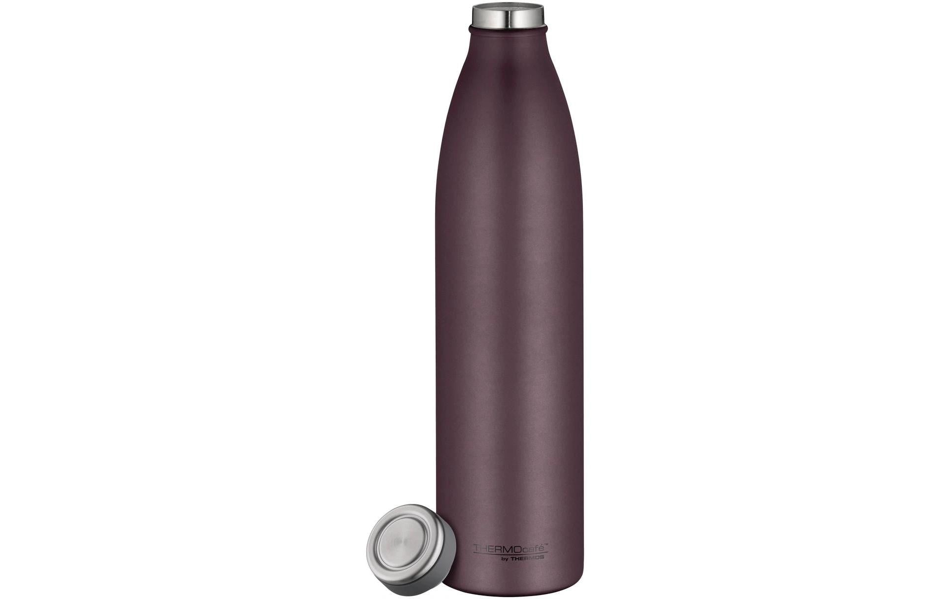 Thermos TC Isolierflasche 1 l – Doppelwandig 10 h heiss/24 h kalt, Edelstahl, Braun