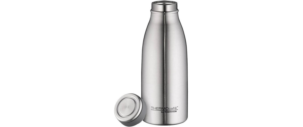 Thermos TC Isolierflasche 350 ml – Doppelwandig 10 h heiss/24 h kalt, Edelstahl, Schraubdeckel