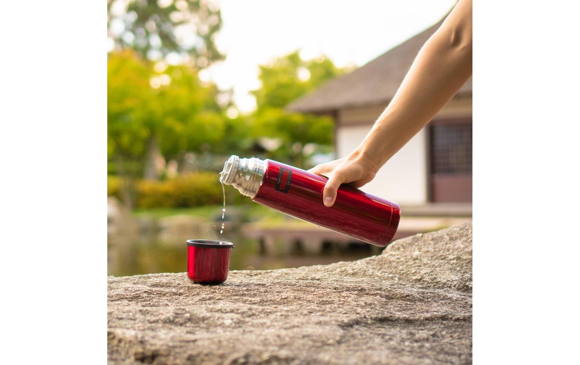 Thermos Isolierflasche 1 l – doppelwandig 10 h heiss / 24 h kalt, Edelstahl, Schraubdeckel