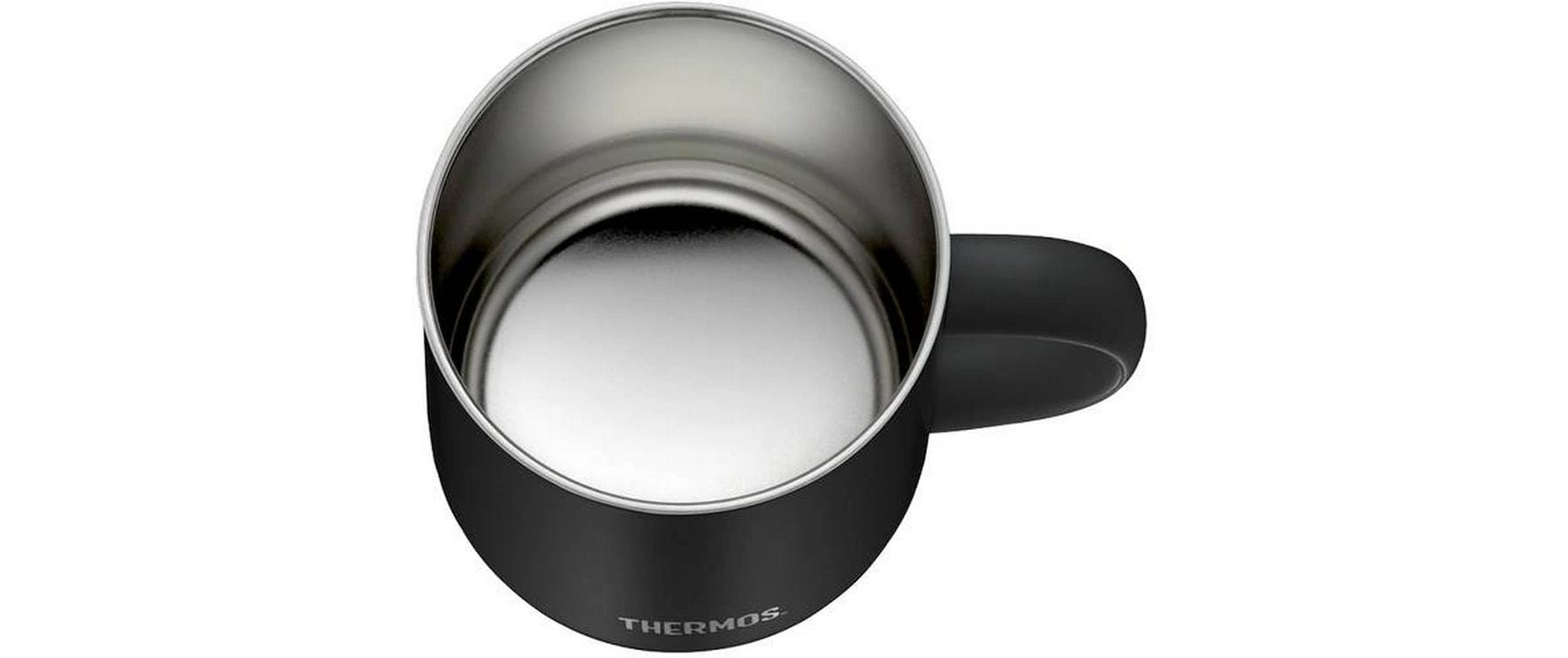 Thermos Longlife Cup Thermobecher 350 ml – doppelwandig 10 h heiss/24 h kalt, Edelstahl, schwarz