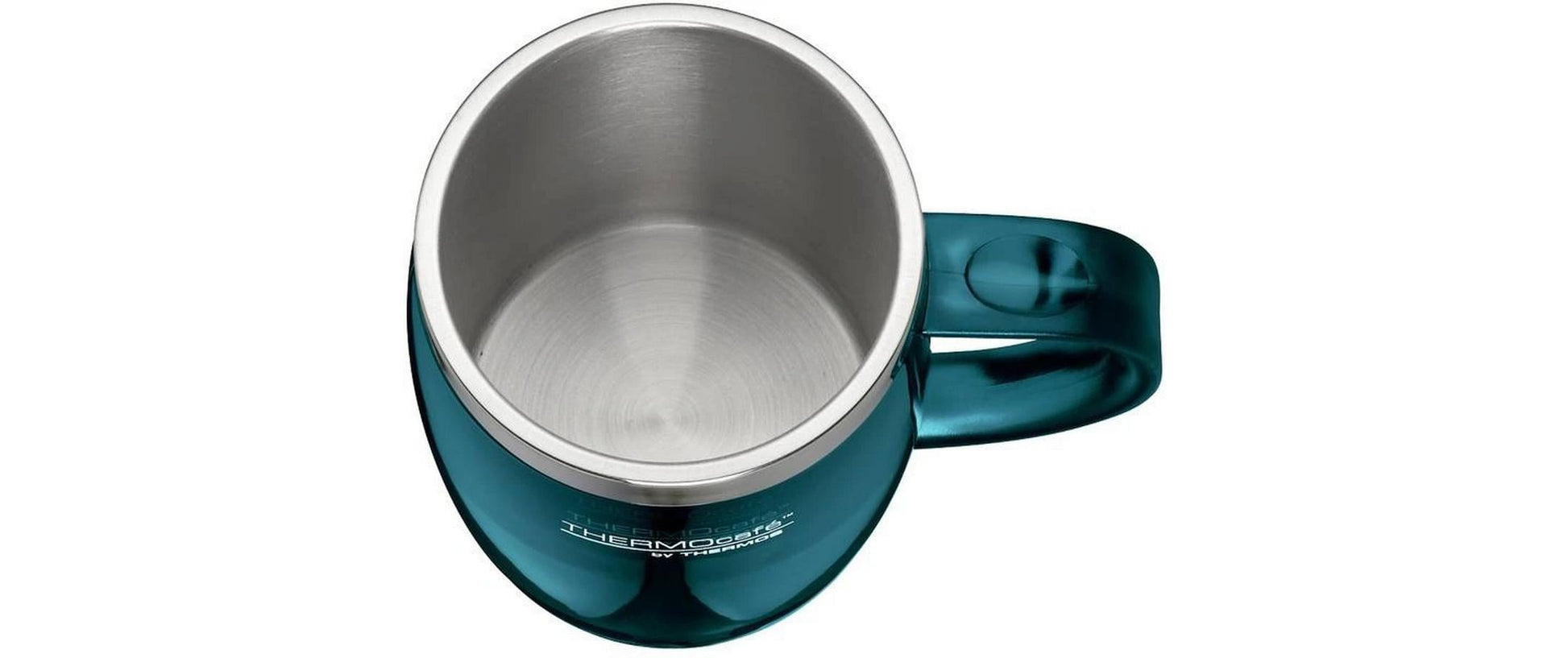 Thermos Desktop CUP Thermobecher 350 ml – doppelwandig 10 h heiss/24 h kalt, Edelstahl, Türkis
