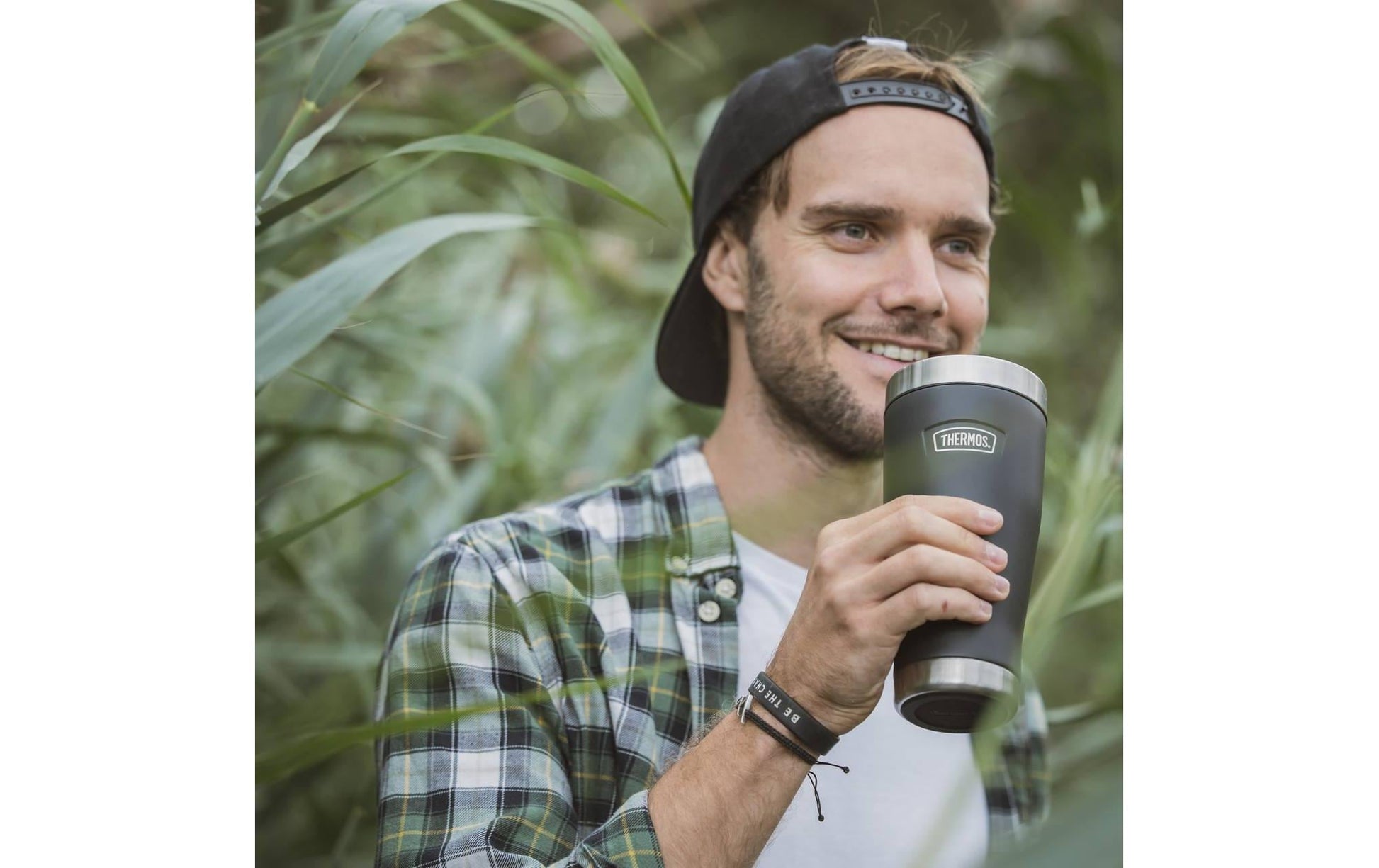 Thermos ICON Thermobecher 470 ml – doppelwandig 10 h heiss/24 h kalt, Edelstahl, auslaufsicher, Graphit
