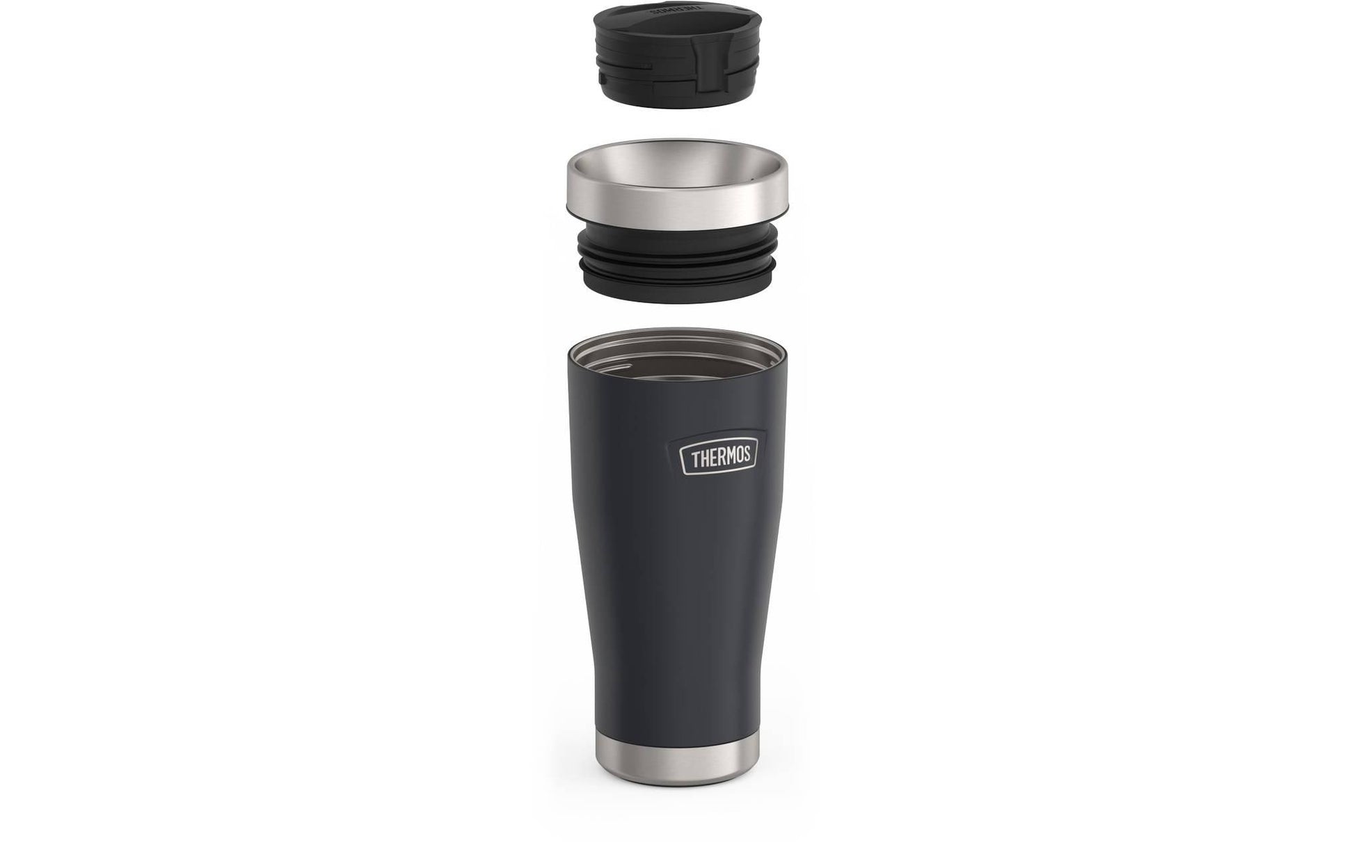 Thermos ICON Thermobecher 470 ml – doppelwandig 10 h heiss/24 h kalt, Edelstahl, auslaufsicher, Graphit