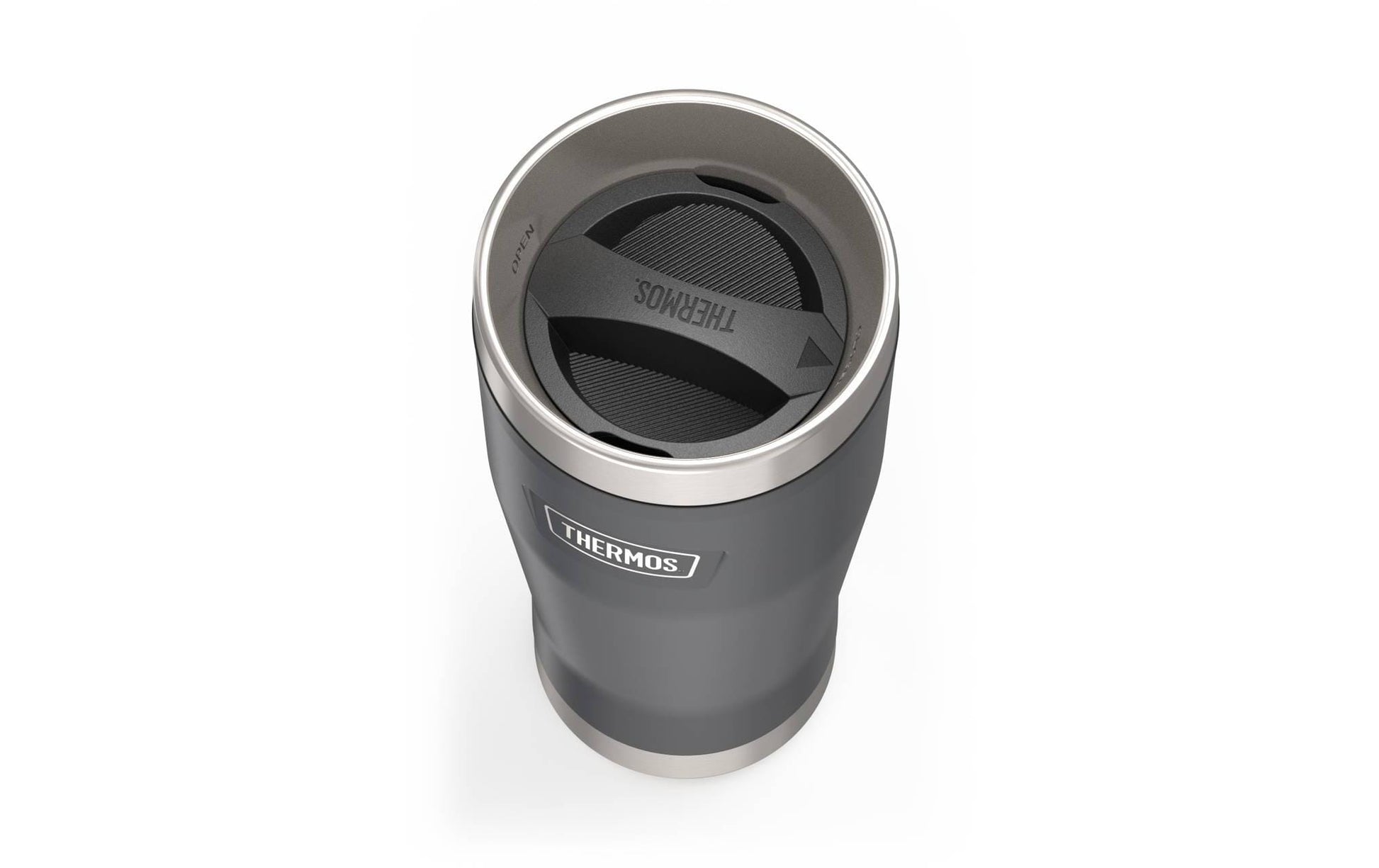 Thermos ICON Thermobecher 470 ml – doppelwandig 10 h heiss/24 h kalt, Edelstahl, auslaufsicher, Graphit