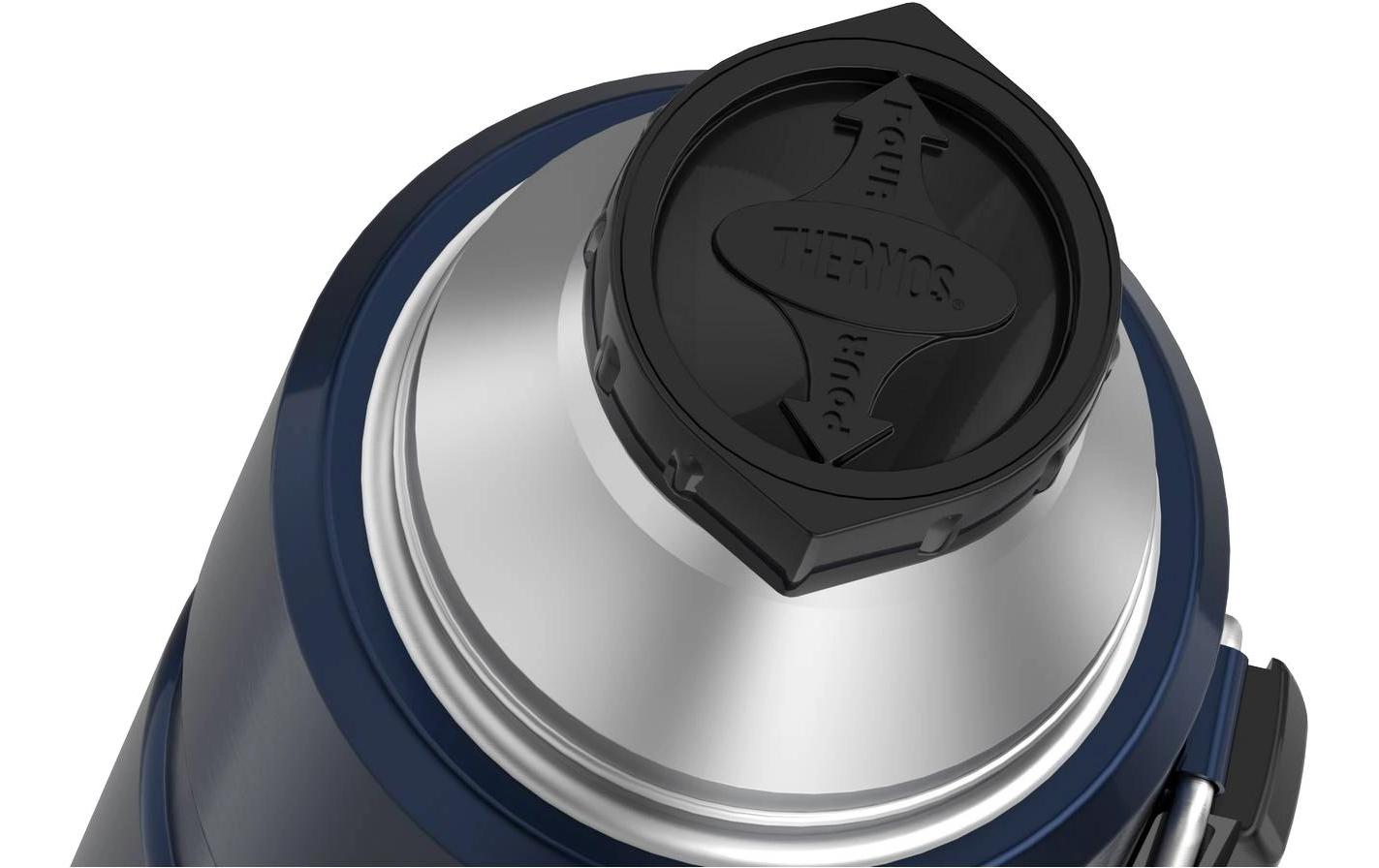Thermos Stainless King Isolierflasche 1,2 l – Doppelwandig 10 h Heiss / 24 h Kalt, Edelstahl, Schraubdeckel