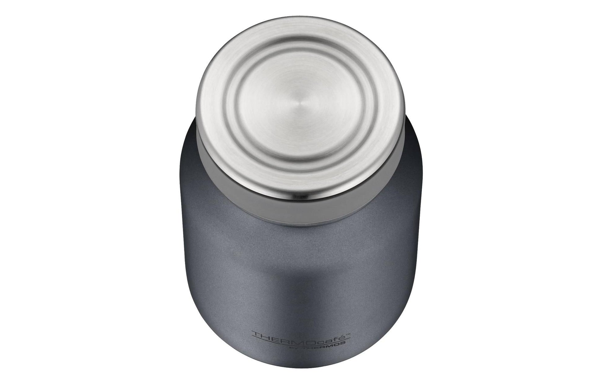 Thermos TC Isolierflasche 500 ml – doppelwandig 10 h heiss/24 h kalt, Edelstahl, Schraubdeckel, Grau