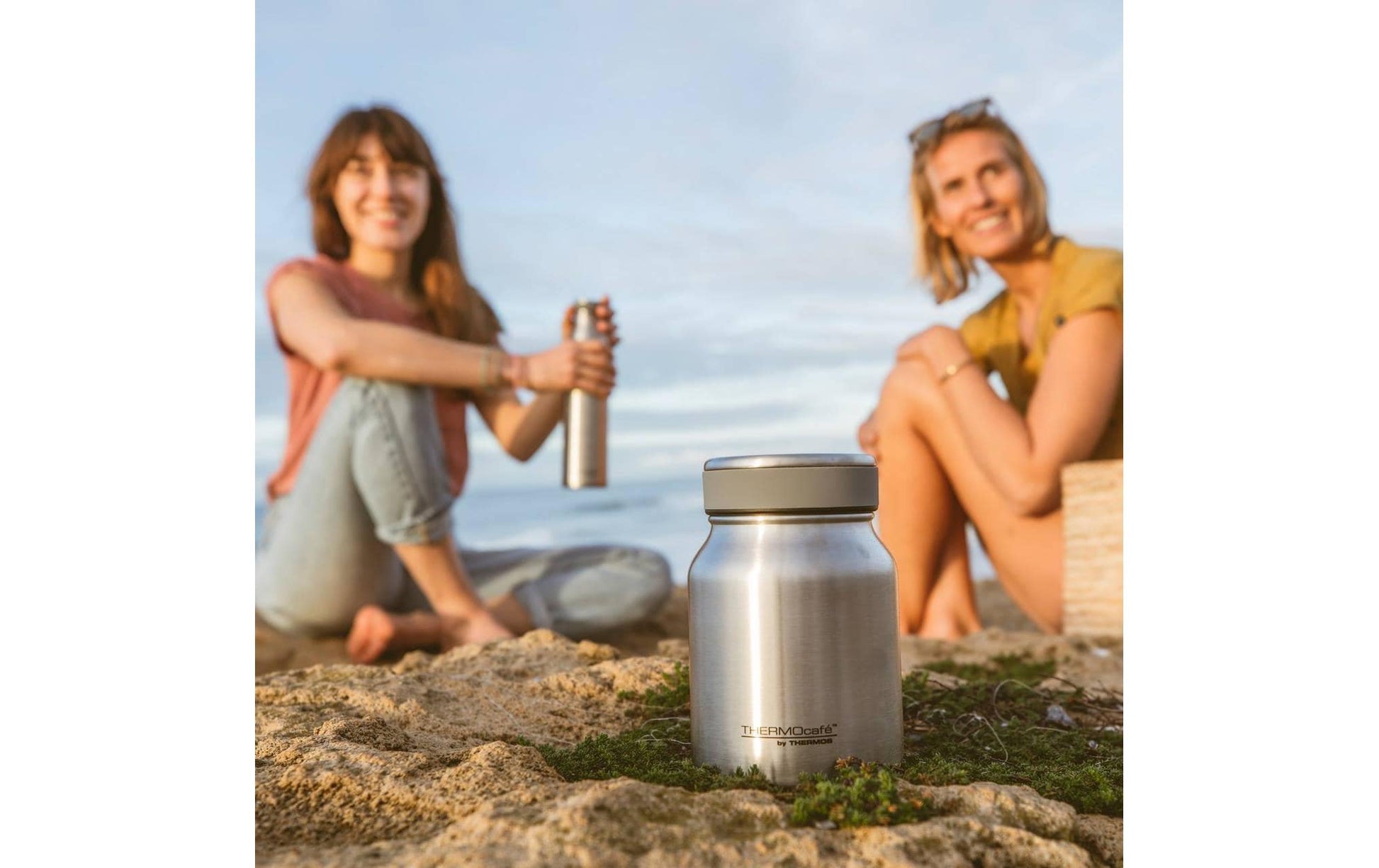 Thermos Foodbehälter TC – 500 ml, Ø 9,5 cm, H 14,1 cm, Edelstahl, Silber, Schraubverschluss, doppelwandig