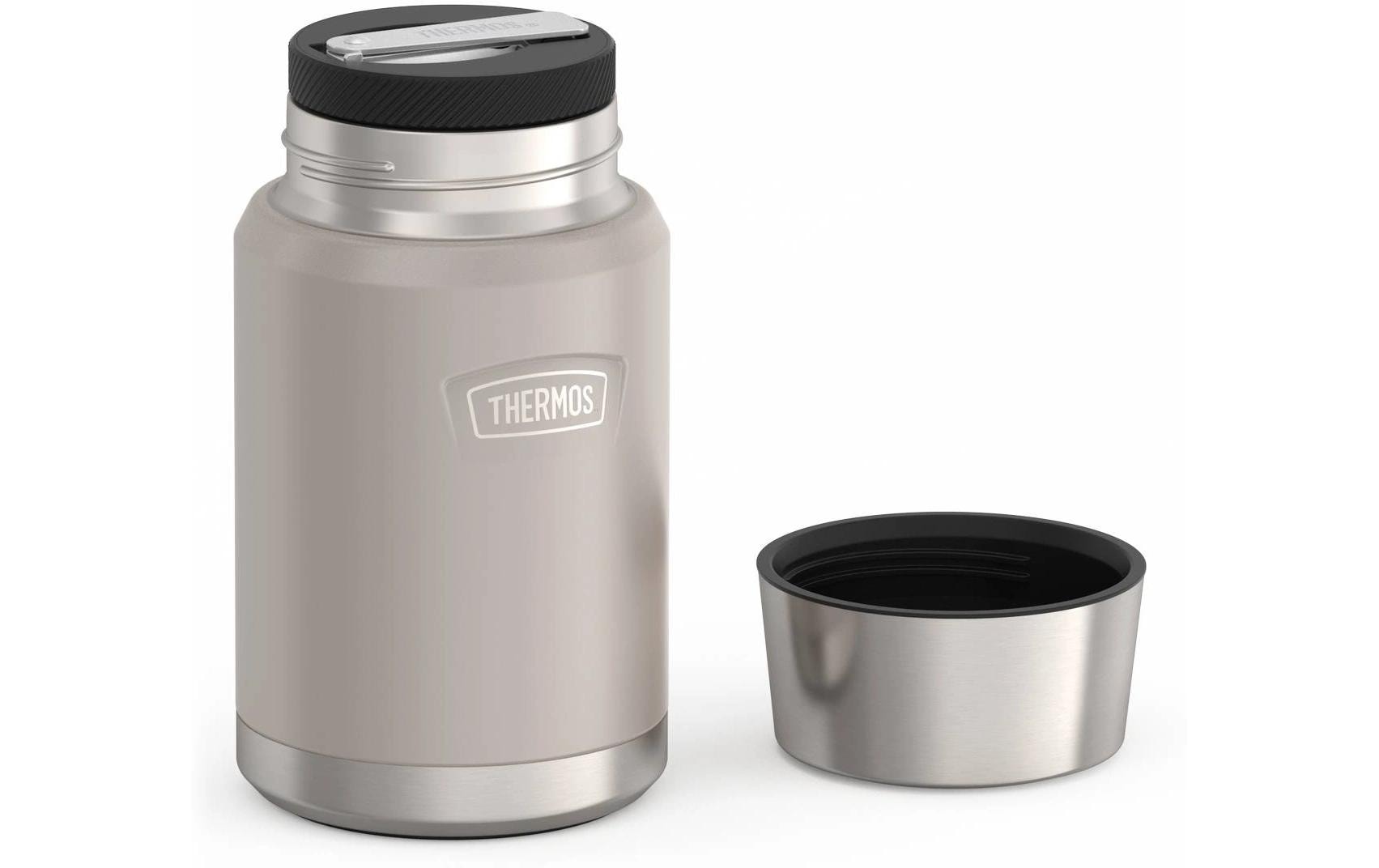Thermos Foodbehälter ICON – 710 ml, Ø 9,9 cm, H 18,4 cm, Edelstahl, Beige, Schraubverschluss, doppelwandig