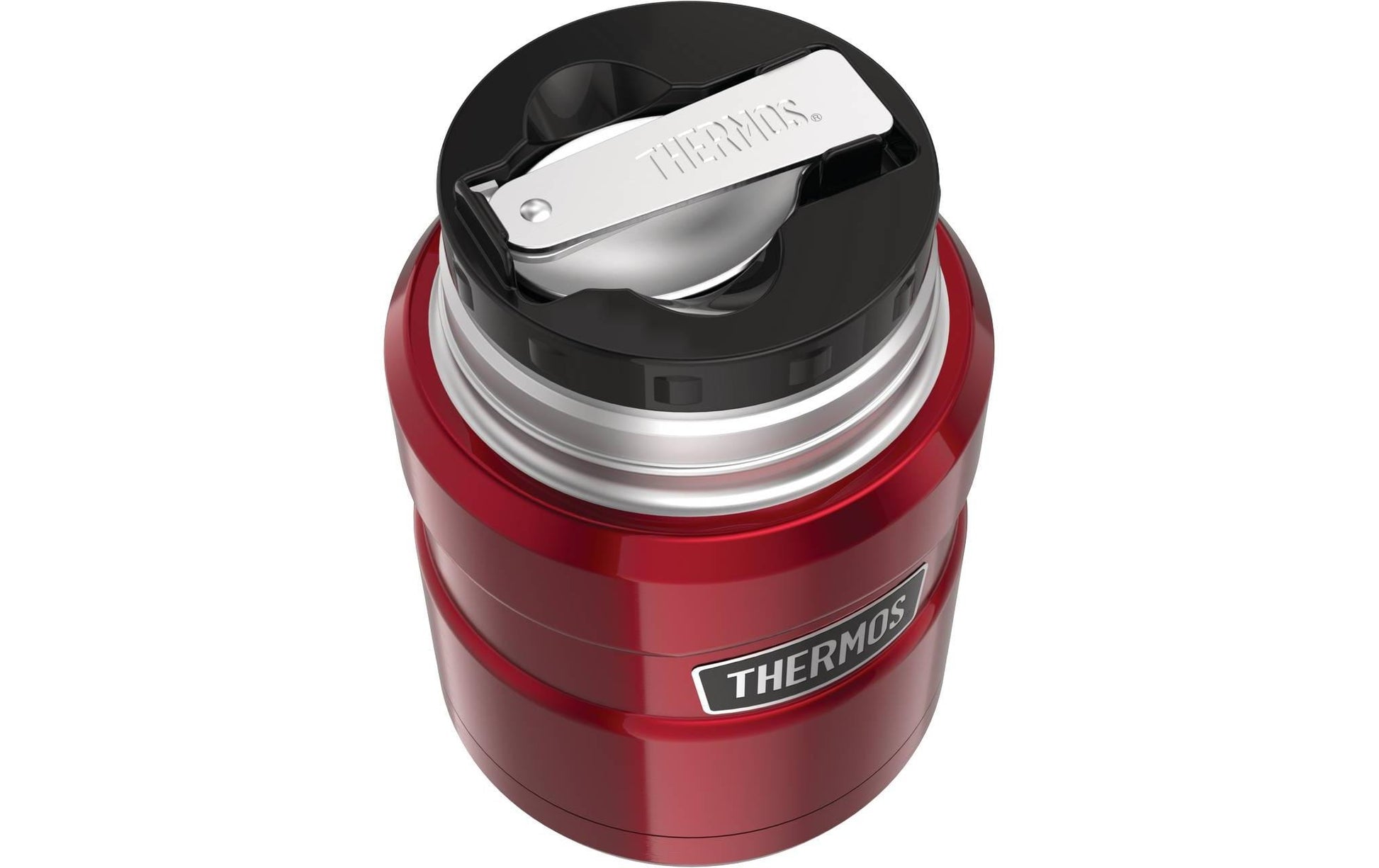 Thermos Foodbehälter STAINLESS KING – 470 ml, Ø 9,7 cm, Edelstahl, Rot, Schraubverschluss, vakuumisoliert