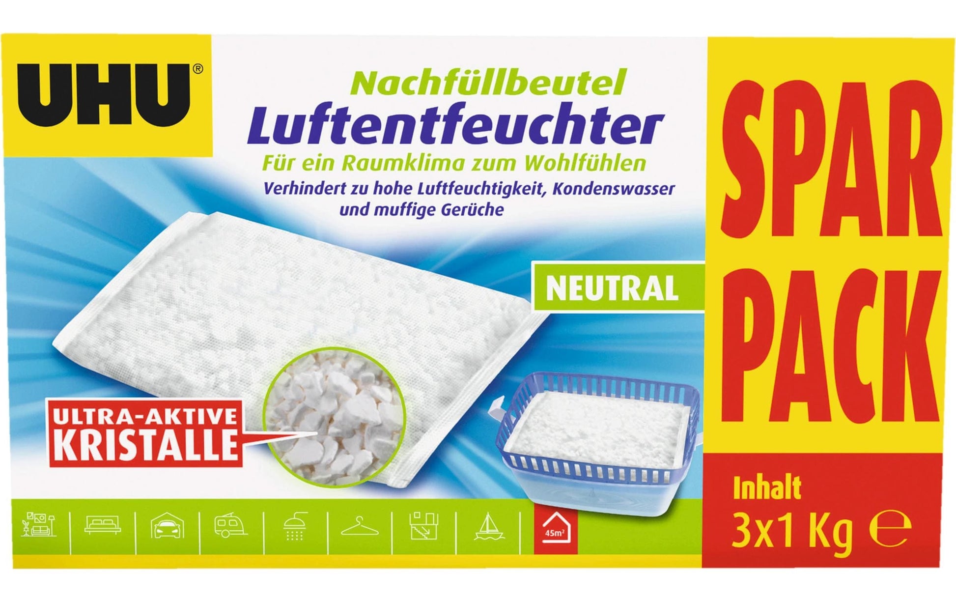 UHU Nachfüllpack 350617 – 3×1 kg