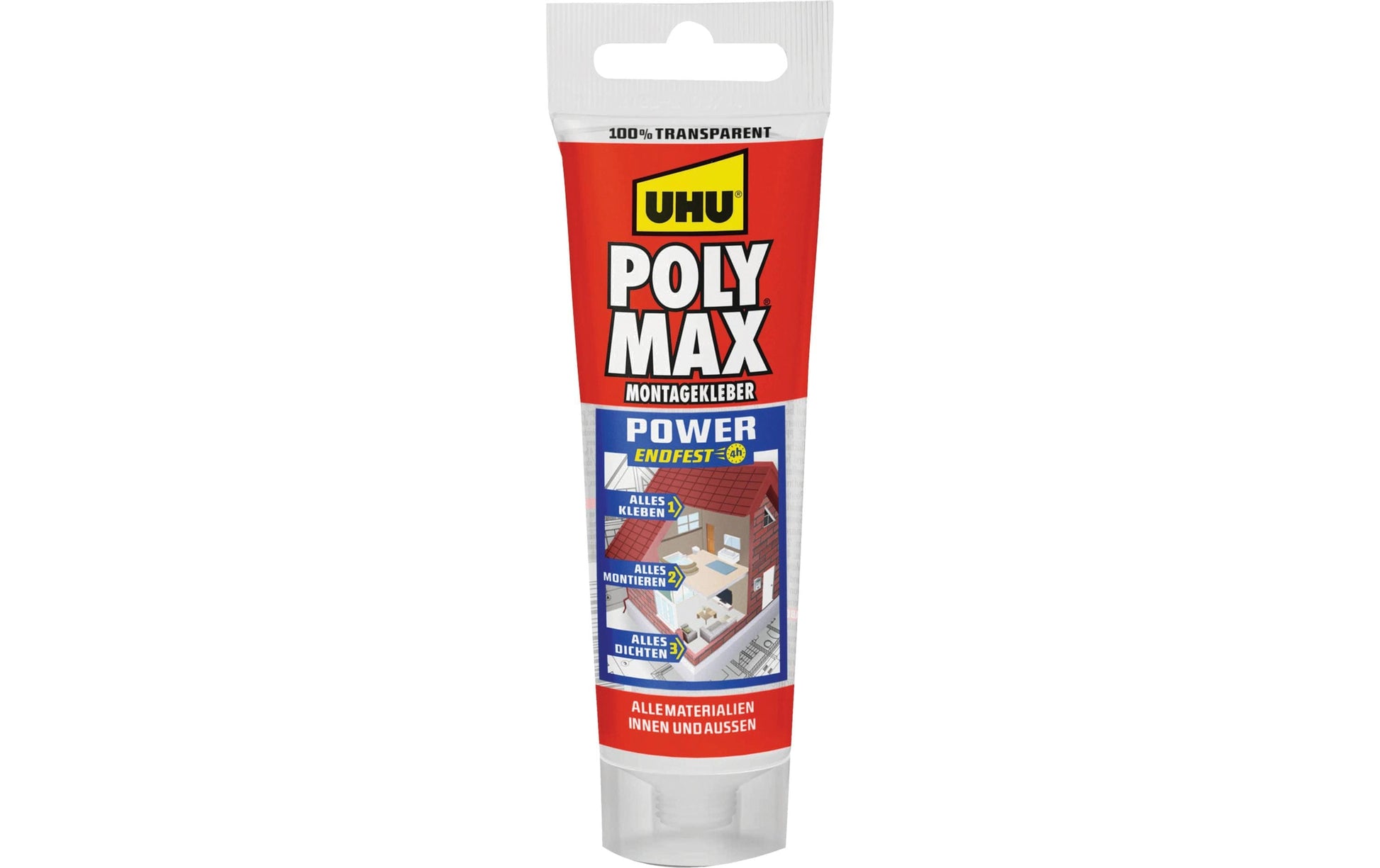 UHU Poly Max Montagekleber – transparent – 75 ml