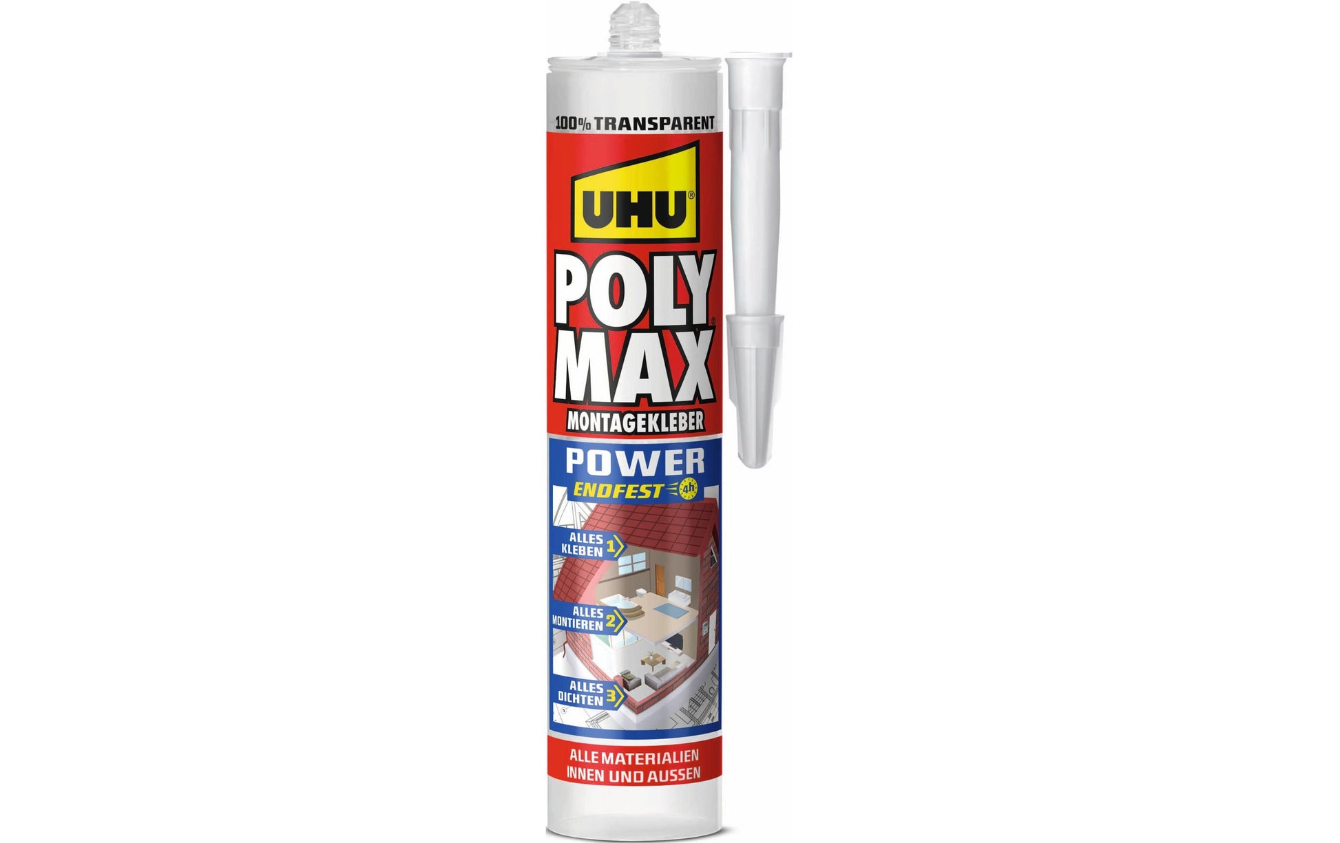 UHU Poly Max Montagekleber Power – transparent – 300 ml