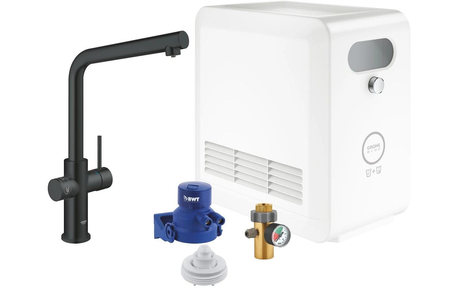 Grohe Badebatterie (Unterputz) Blue Professional – Einhebelmischer, Messing, Velvet Black