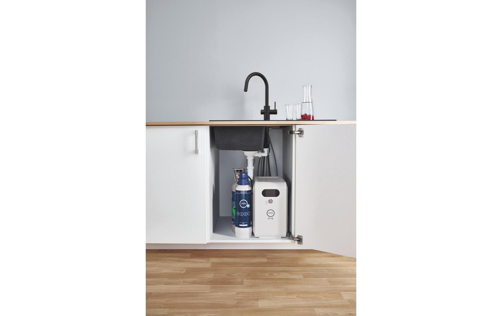 Grohe Badebatterie Blue Professional – Einhebelmischer, Messing, Schwarz